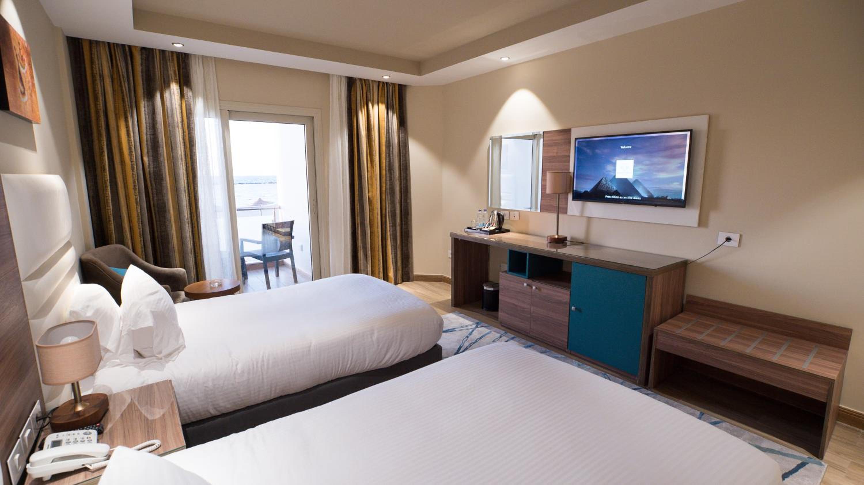 Double or Twin Room with Side Sea View