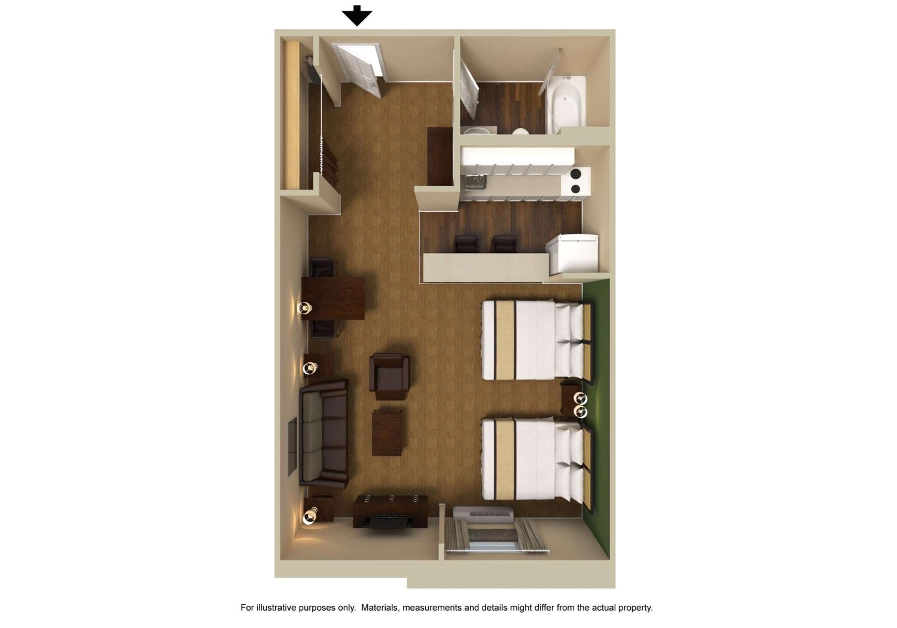 Deluxe Studio with 2 Double Beds - Non-Smoking - Photo 7