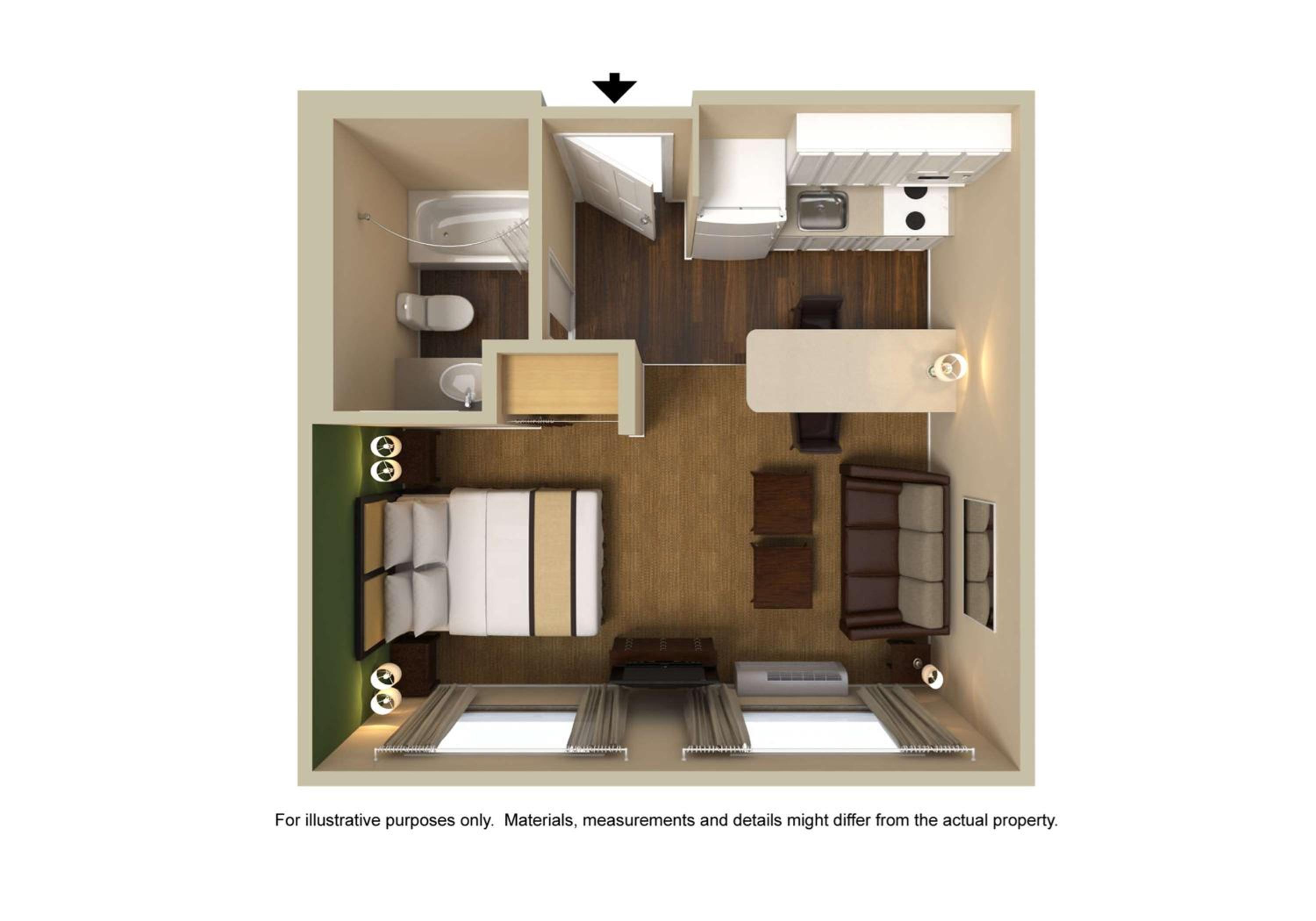 1 Full Bed | Hearing Accessible, Kitchen - Photo 9