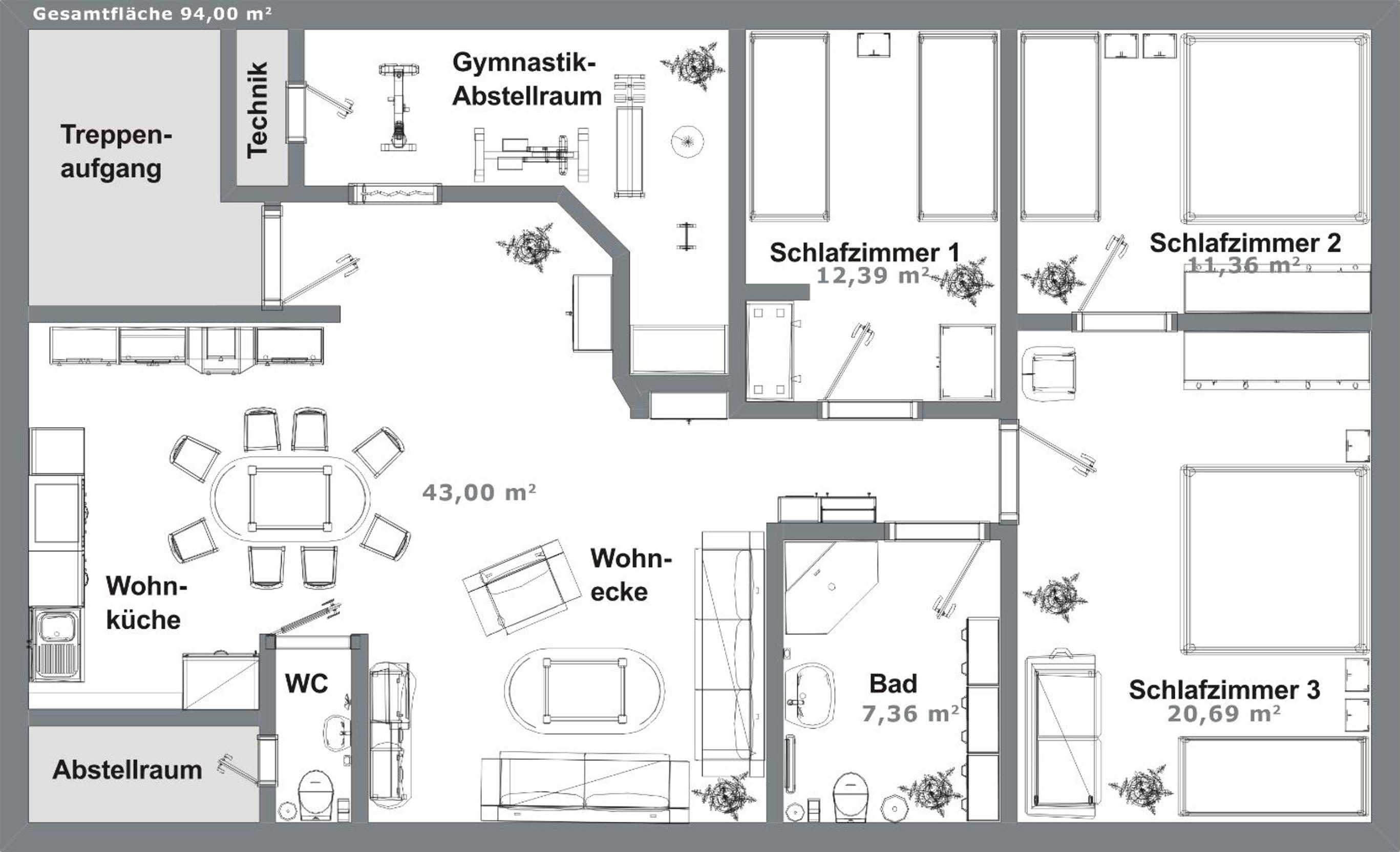 Three-Bedroom Apartment photo 3