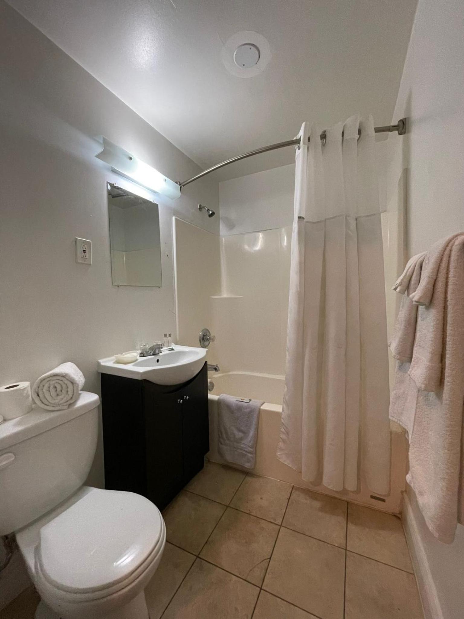 bathroom with a toilet, sink, and shower curtain