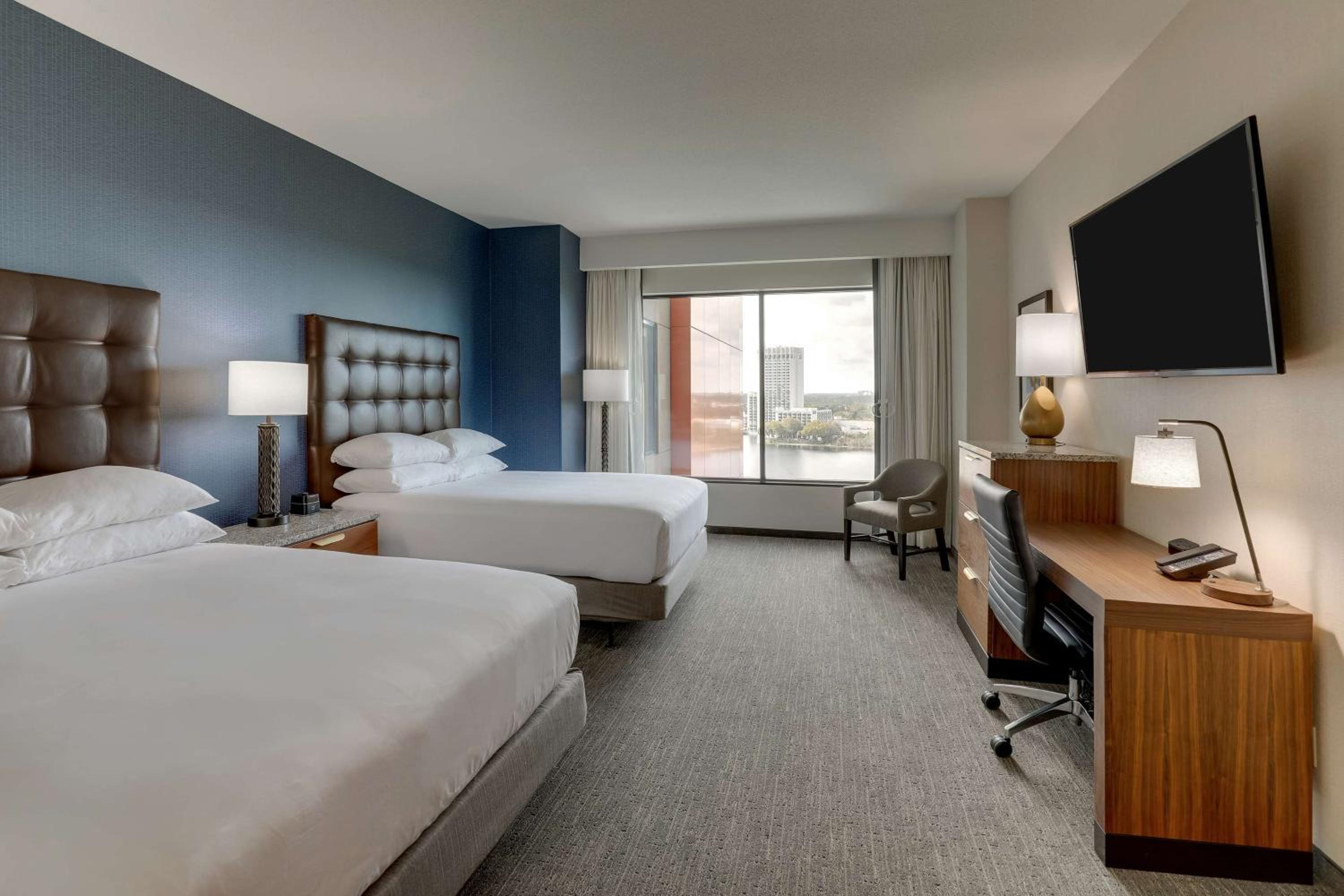 Deluxe Queen Room with Two Queen Beds  -  Hearing Accessible, Roll-in Shower, Nightly views of area fireworks photo 2