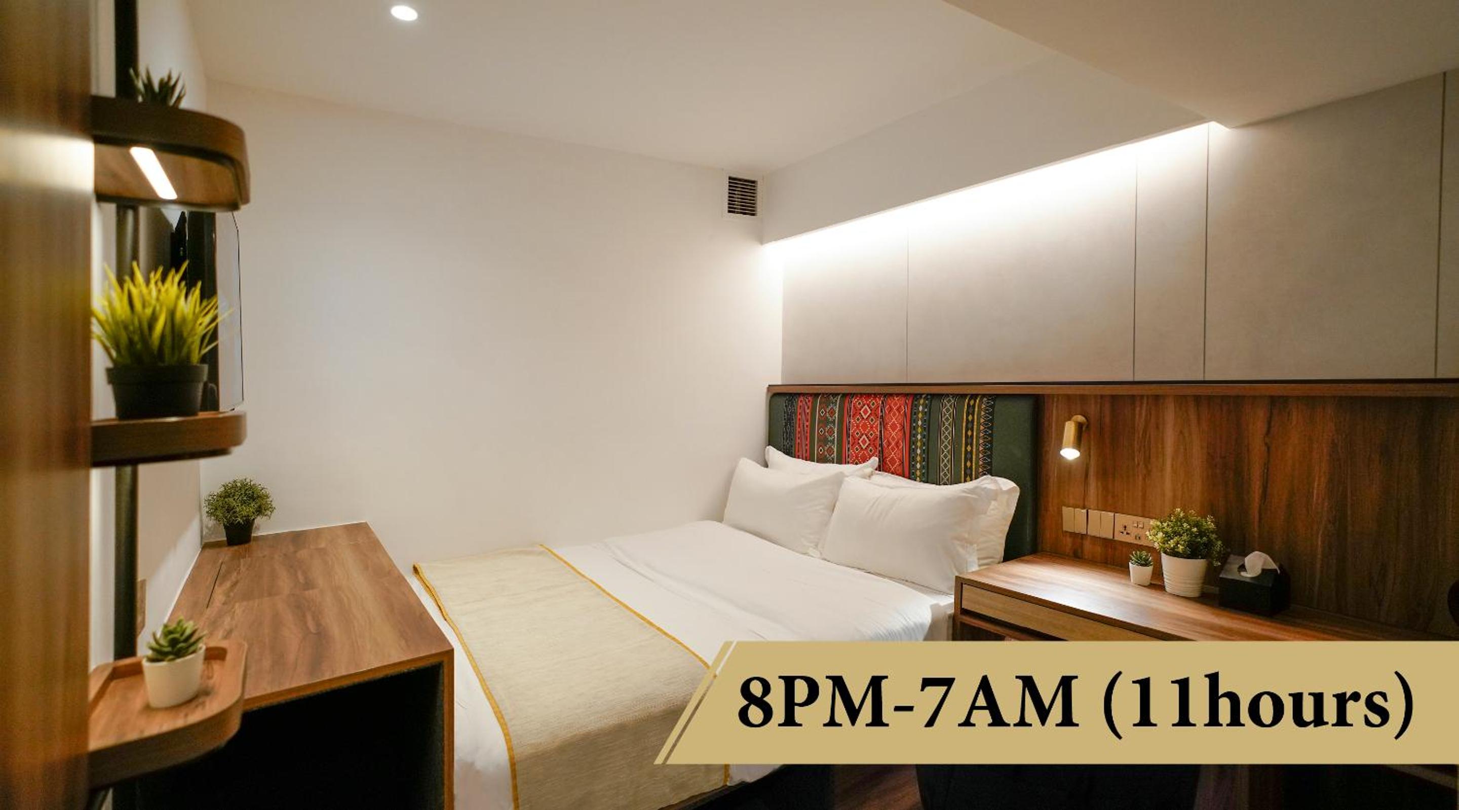 Double Room, SHORT OVERNIGHT, 11hrs: 8PM-7AM photo 1