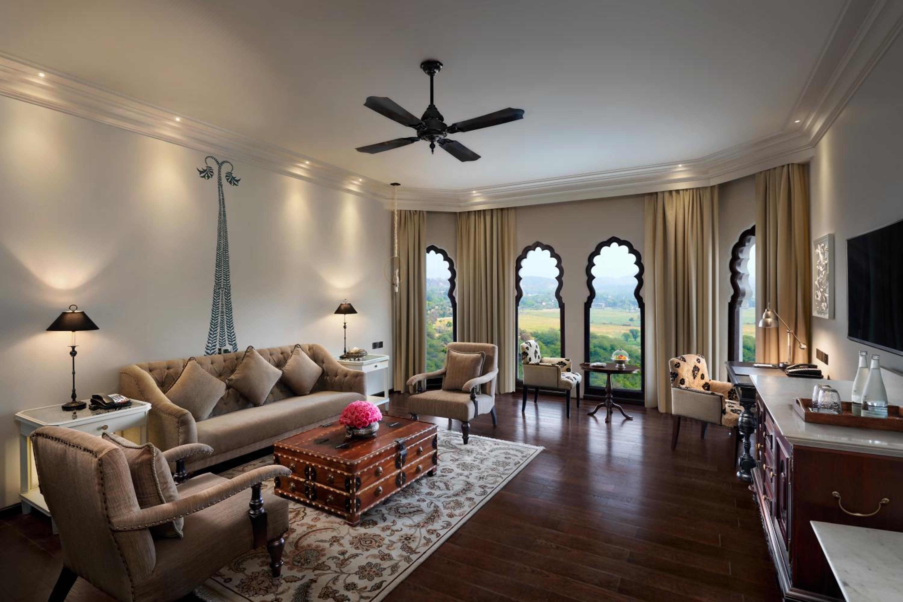Terrace Suite: 2 complimentary craft beers or signature cocktail at Anjum per room per stay, Happy Hours (Buy 1 Get 1) at Anjum Bar on Select beverages,20% off on Food & Soft Beverage and Laundry, Set dinner for couple at Zarin@INR 5000++