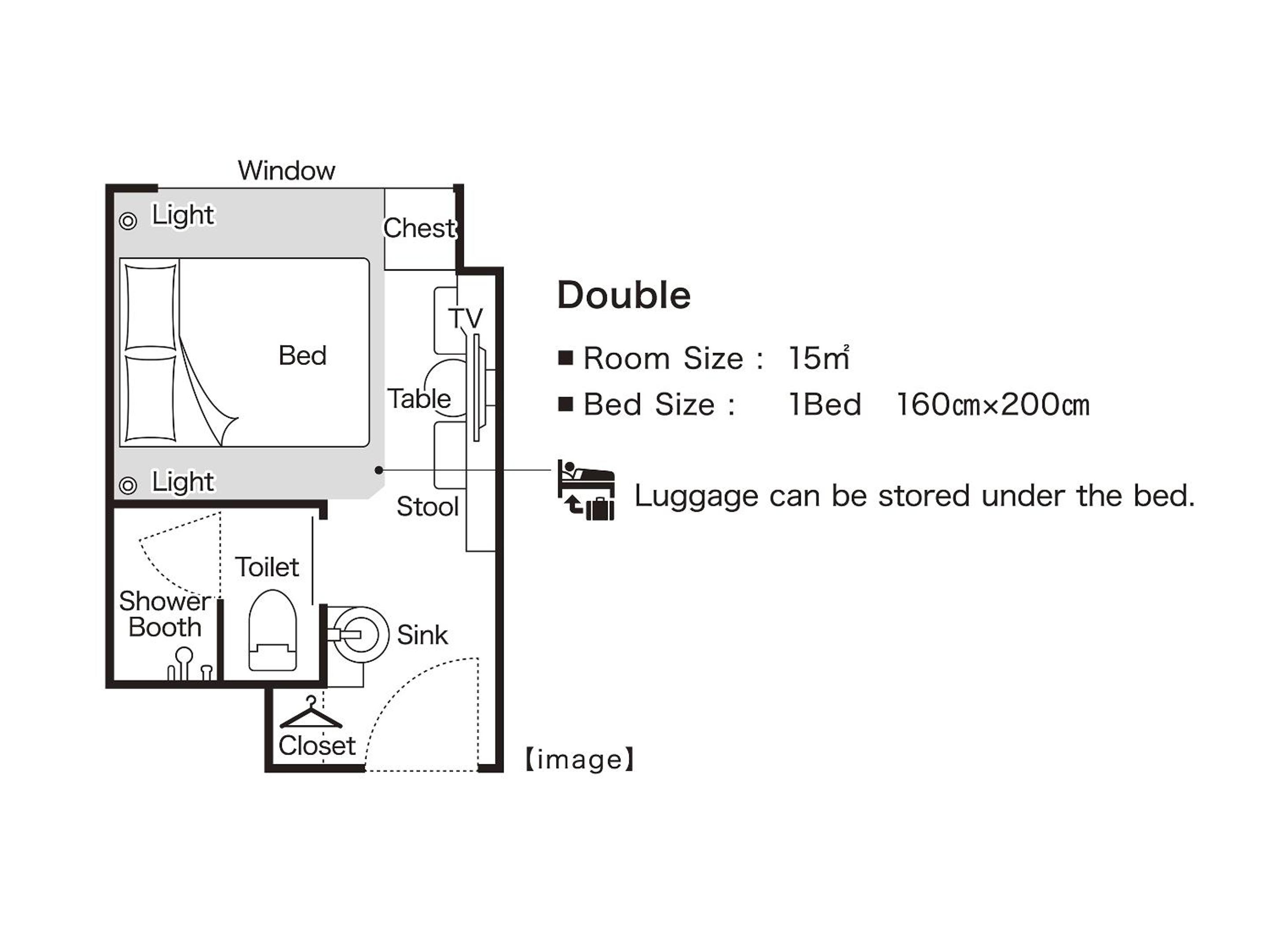 Double Room - Non-Smoking (160cm 1bed) - Single Use photo 3