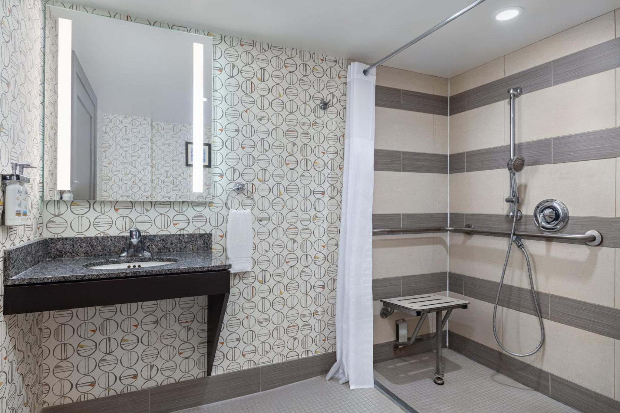 Standard Queen Room with Mobility Accessible Roll-In Shower