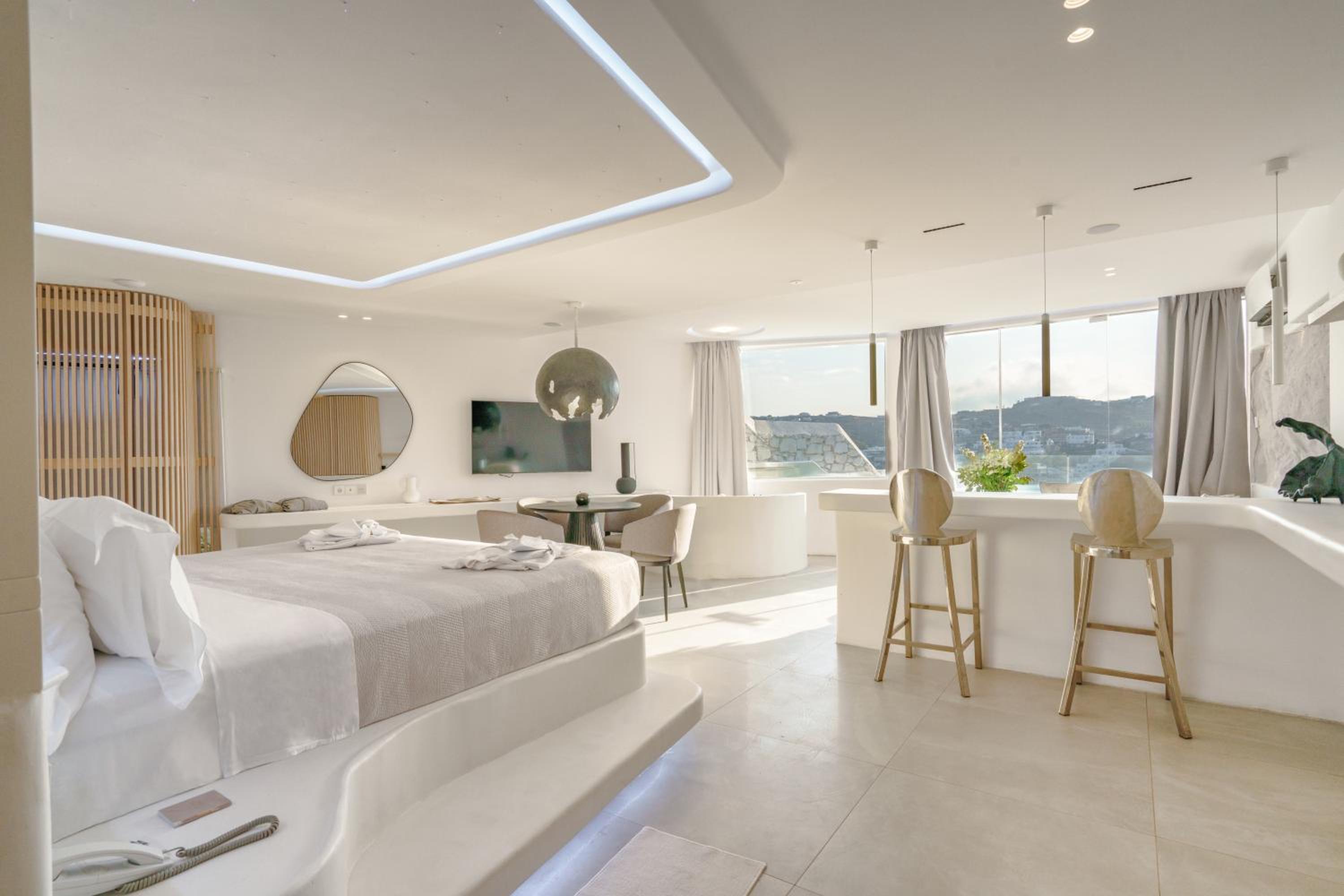 Mykonos Honeymoon Luxury Suite with Hot Tub