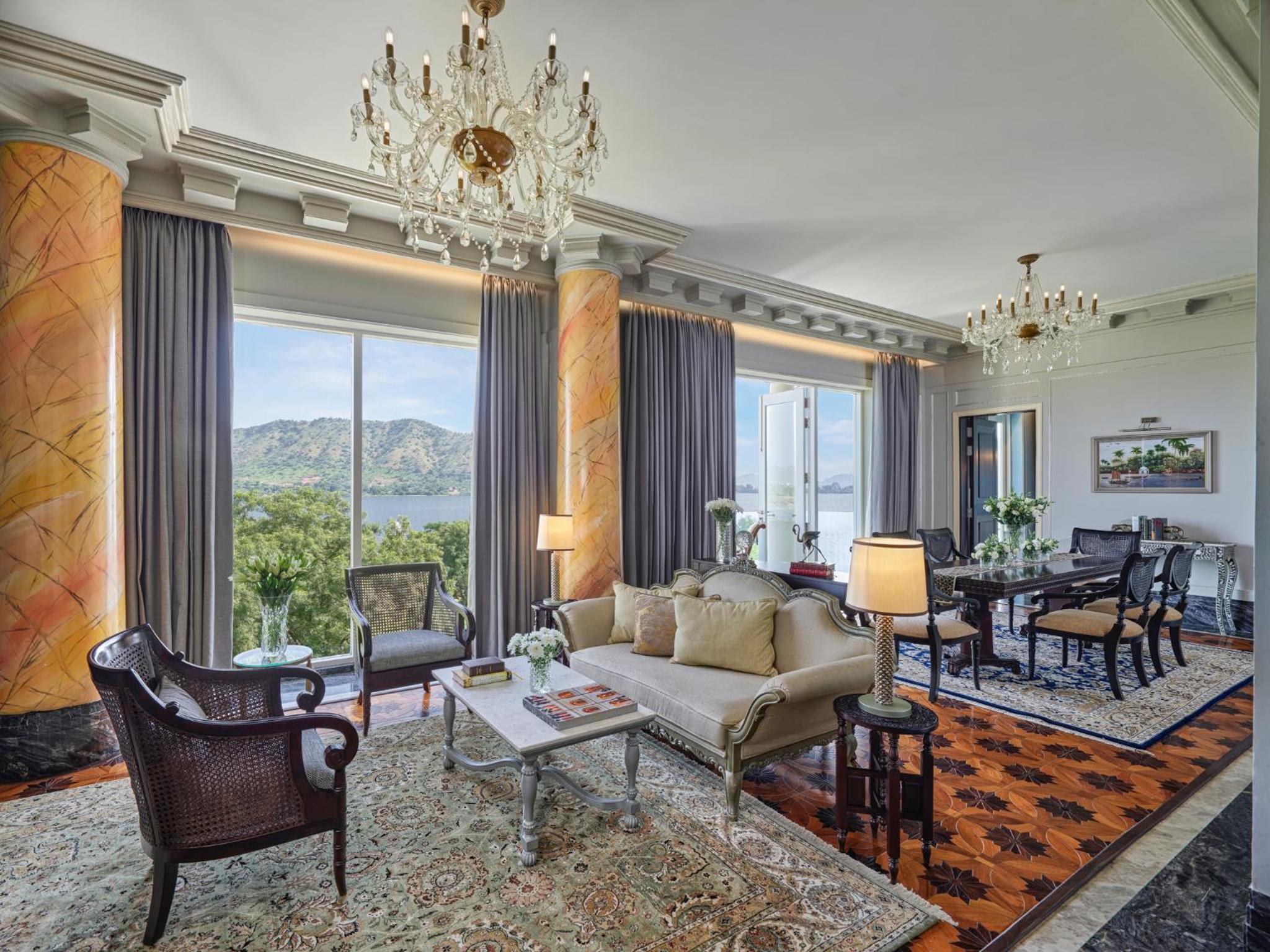 Raffles Presidential Suite:Bottle of wine| Complimentary Airport Pickup and Drop| 15% off on F&B, Spa| Chef special arrival amenities| Yoga, Morning & Evening Aarti| Daily Tea, curated walk, bird watching, folk dance & more