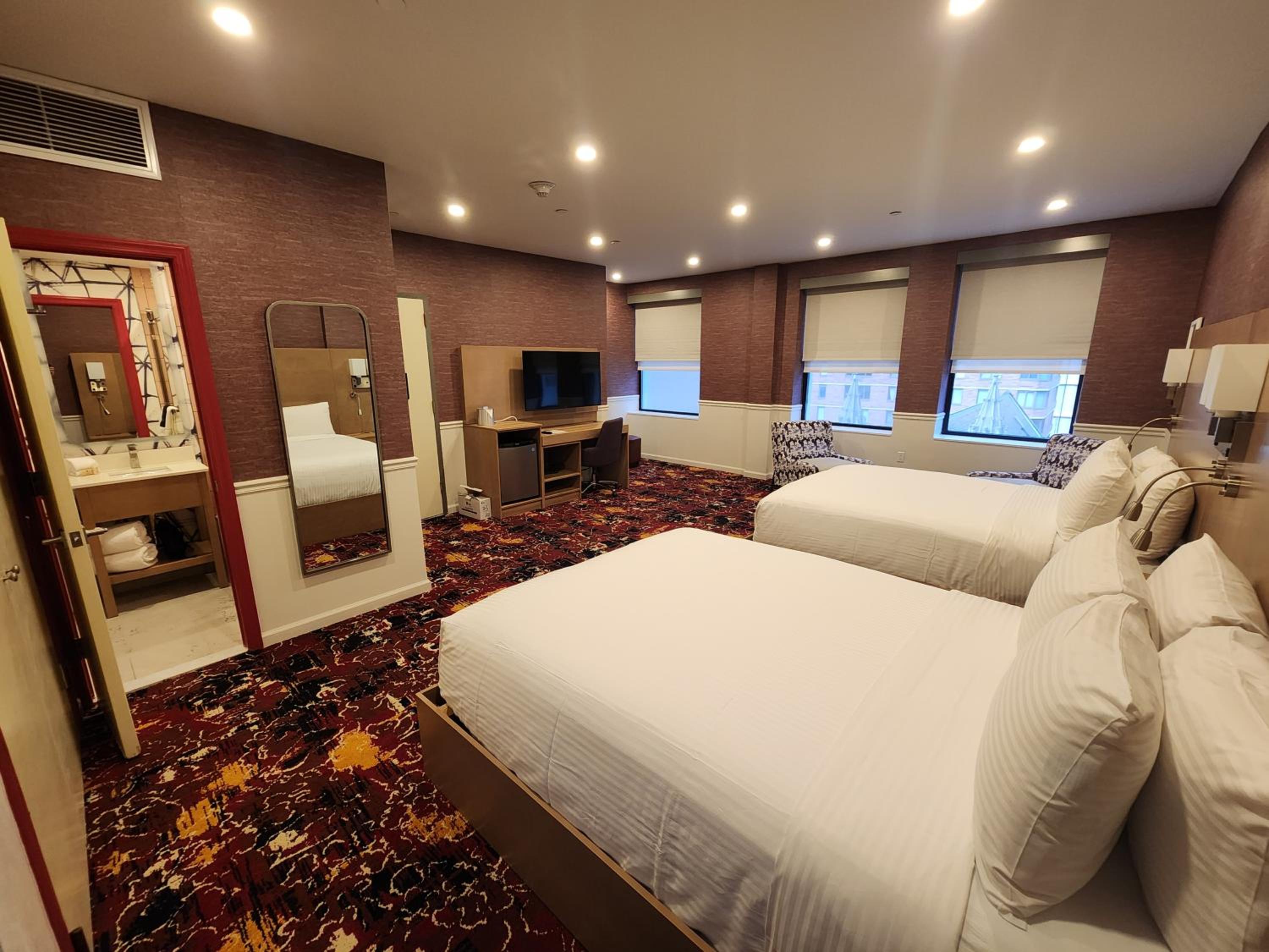 One Room Suite with Two Queen Beds and City View