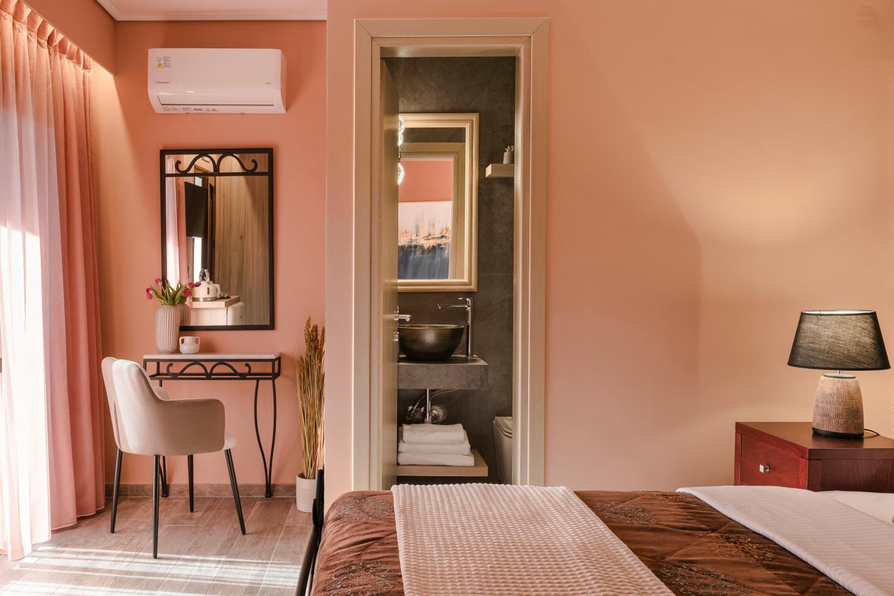 Deluxe Double Room with Mountain & Partial Sea View