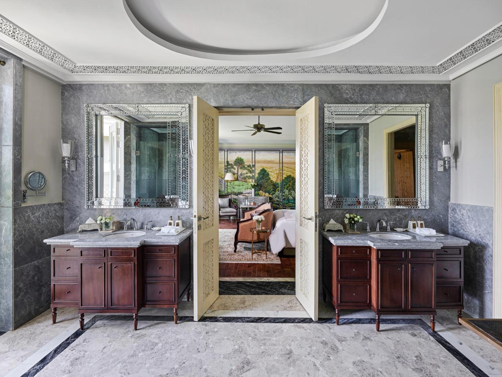 Raffles Presidential Suite:Bottle of wine| Complimentary Airport Pickup and Drop| 15% off on F&B, Spa| Chef special arrival amenities| Yoga, Morning & Evening Aarti| Daily Tea, curated walk, bird watching, folk dance & more