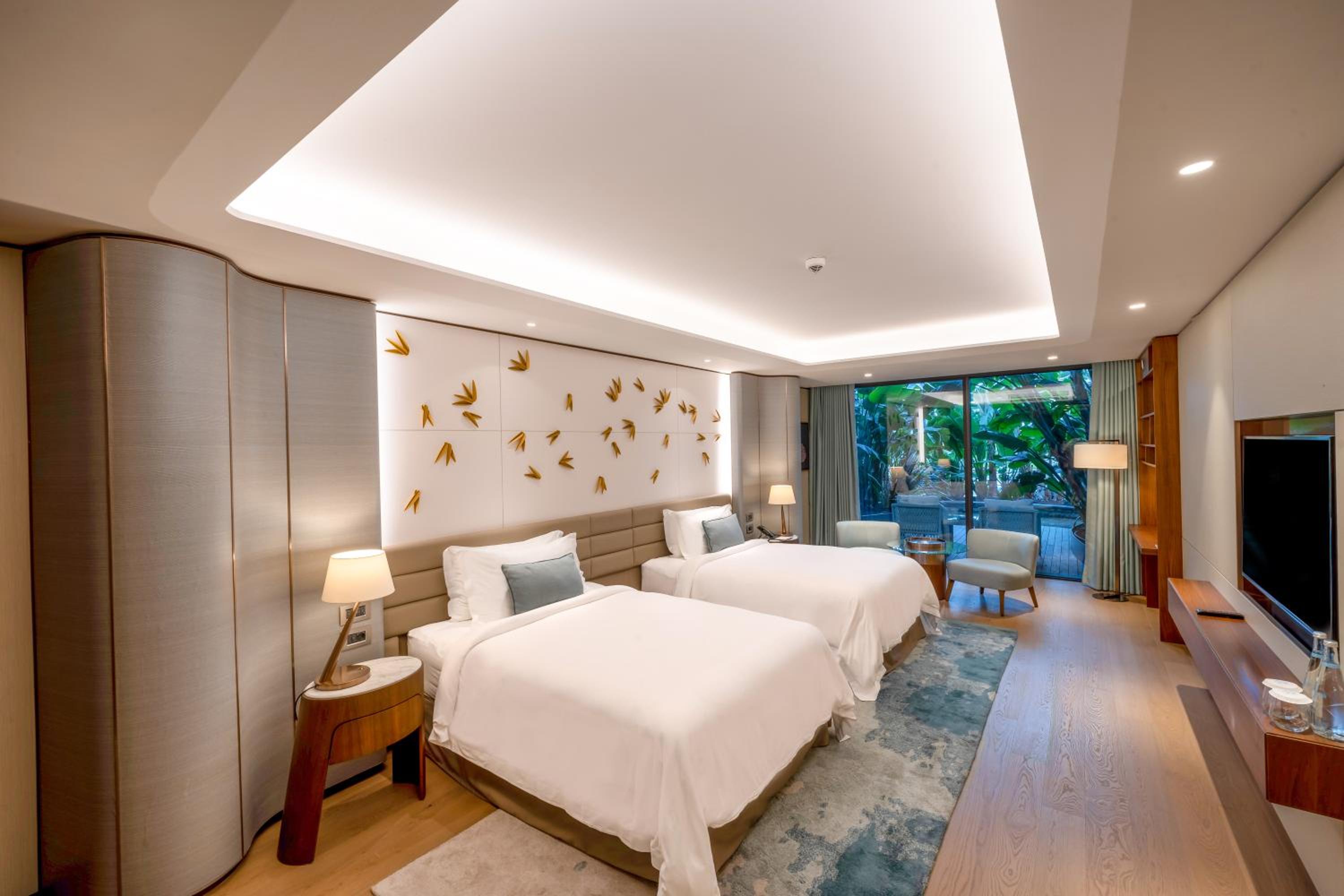 Chambre 2 Lits Doubles Aqua Reges Côté Piscine - Vue sur Piscine