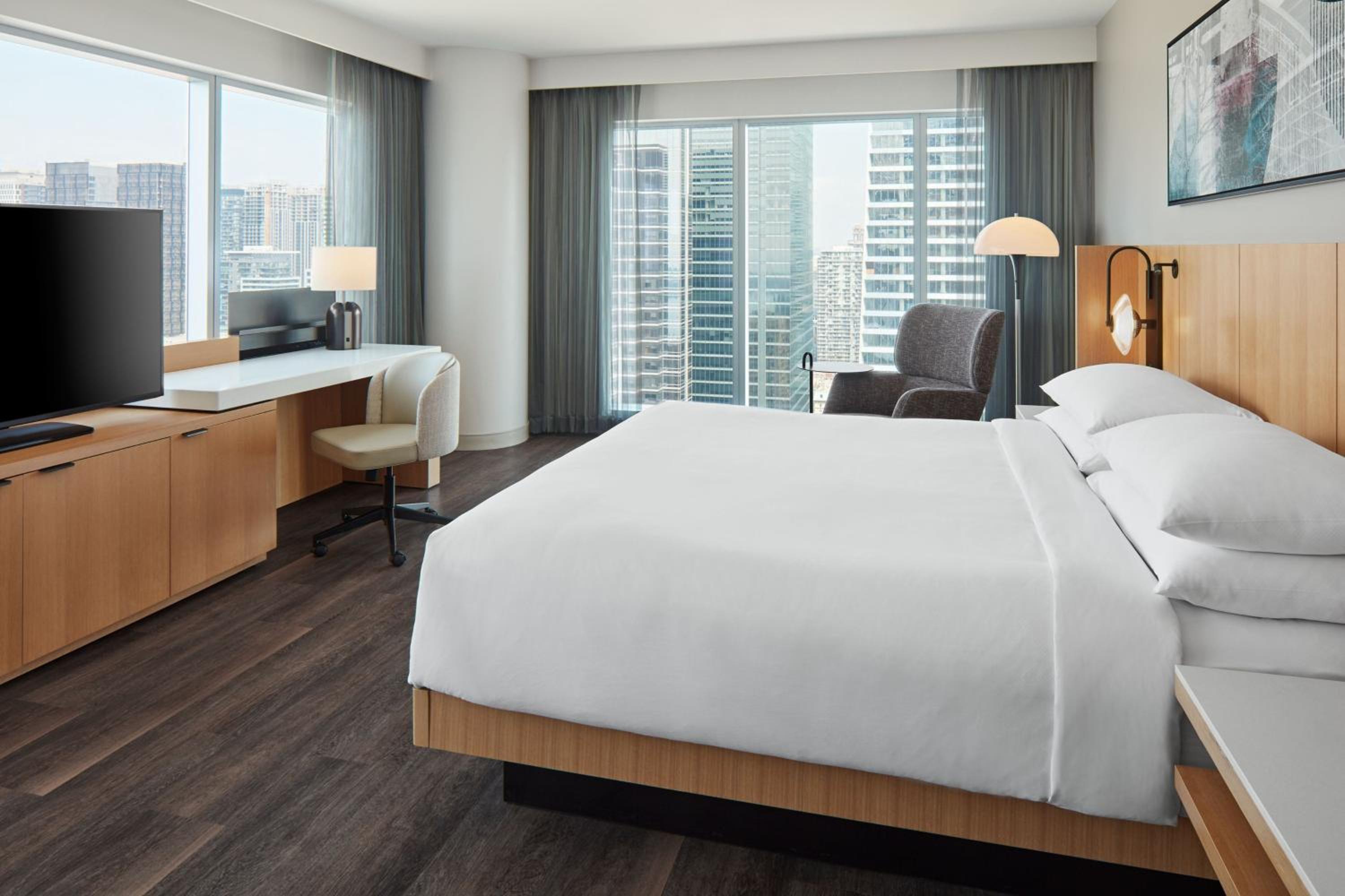 Guest Room with King Bed and Tower View