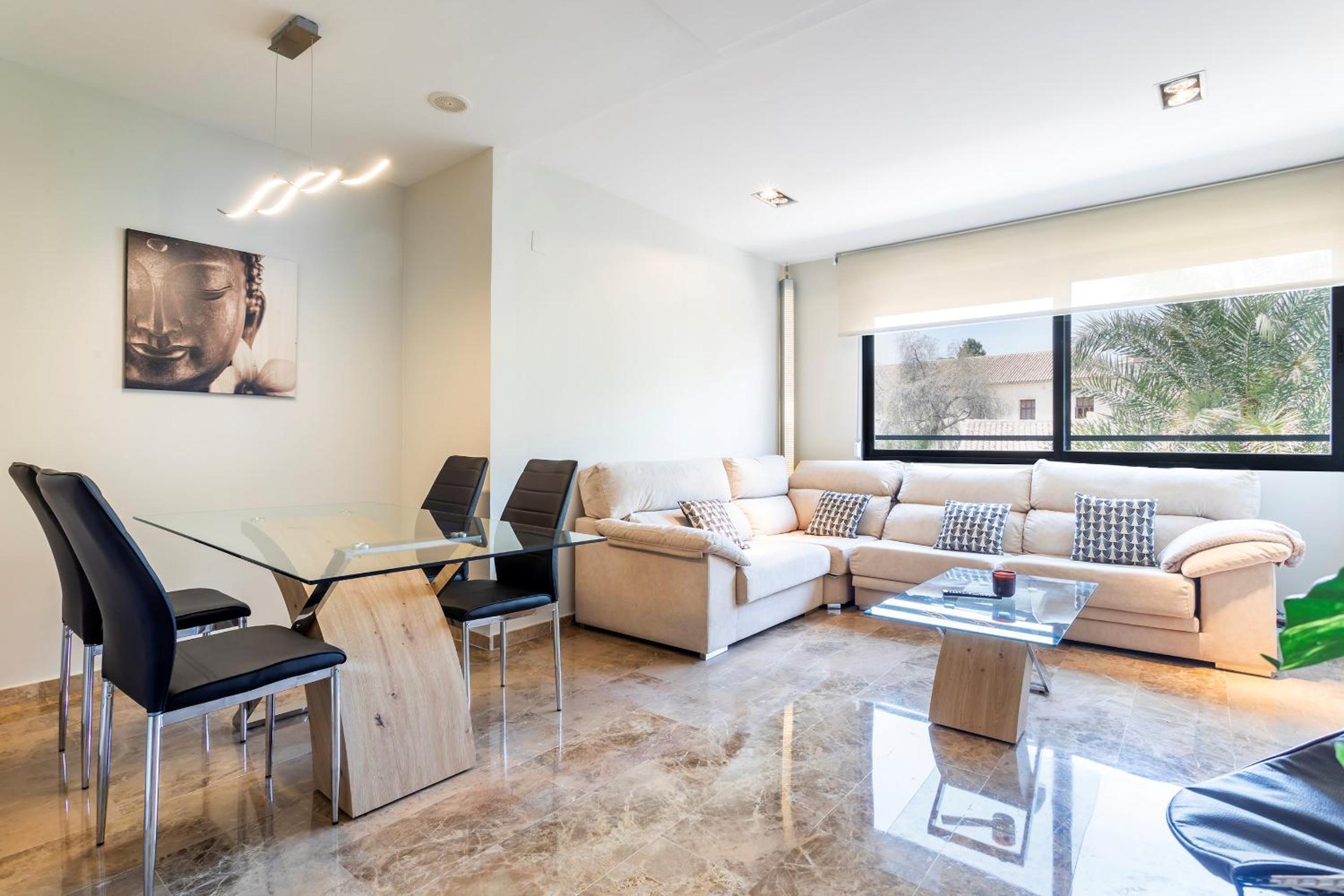 Apartamento con vista al jardín