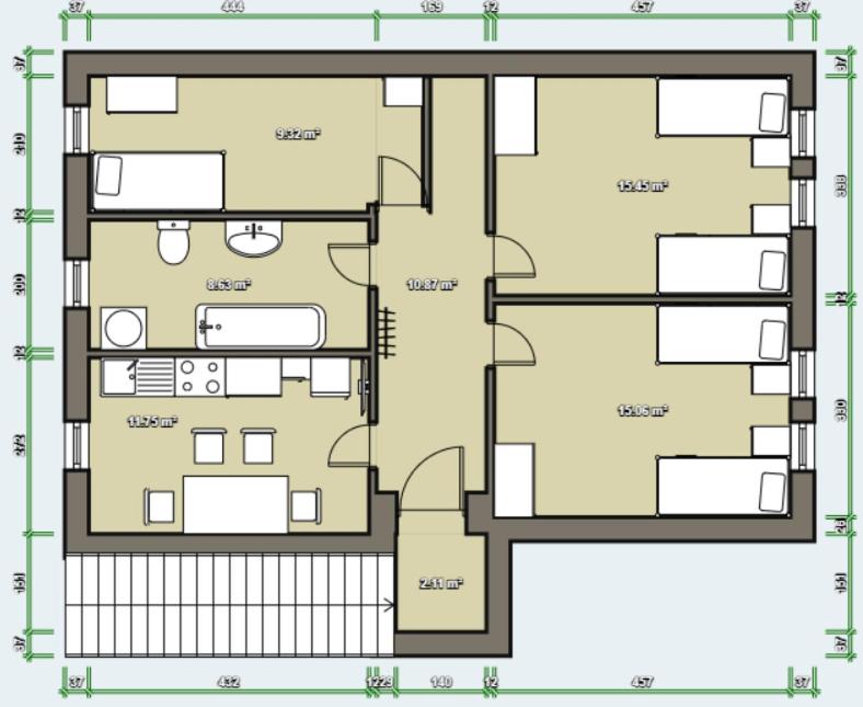 Three-Bedroom Apartment photo 2