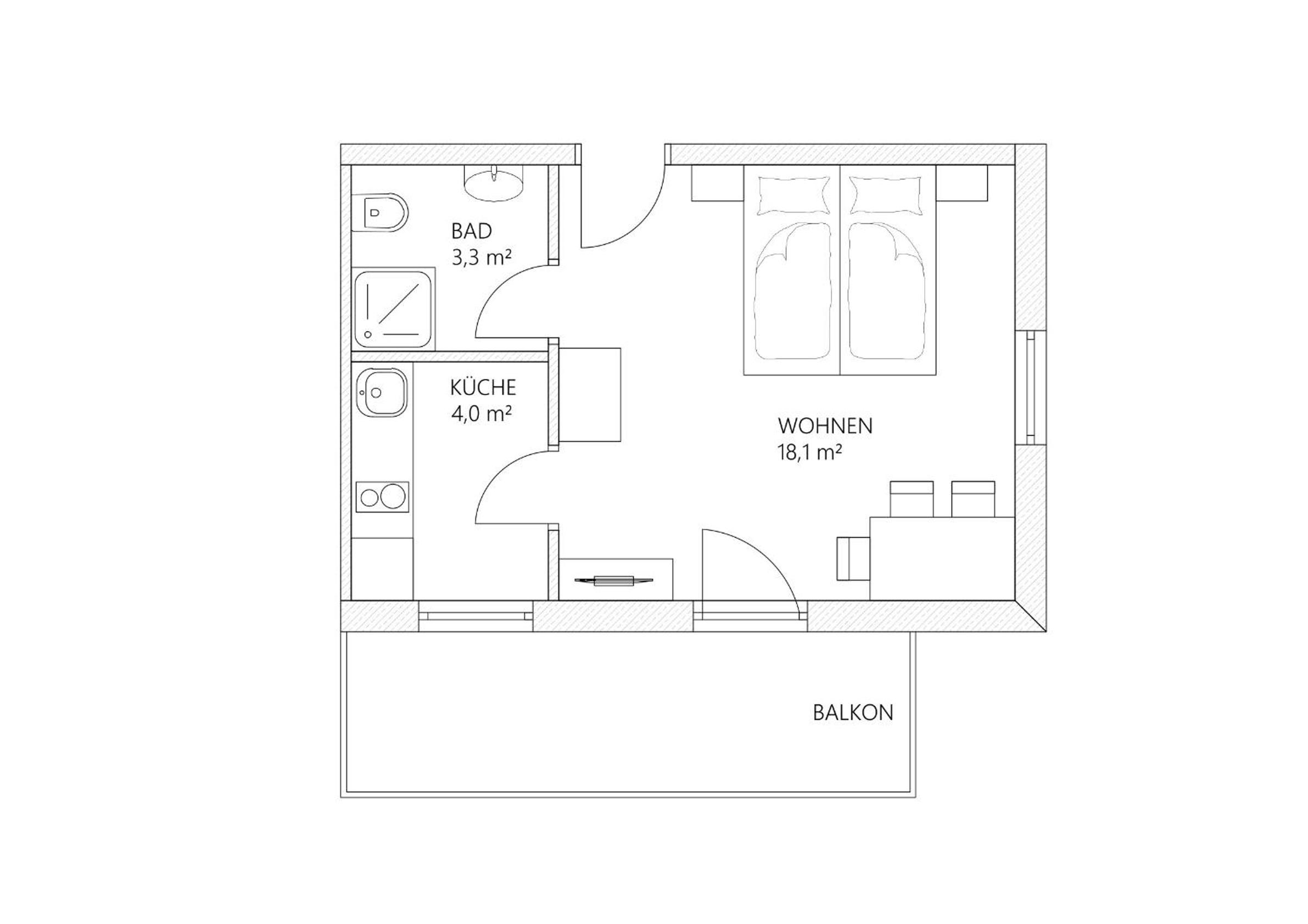 Apartment with Mountain View photo 3