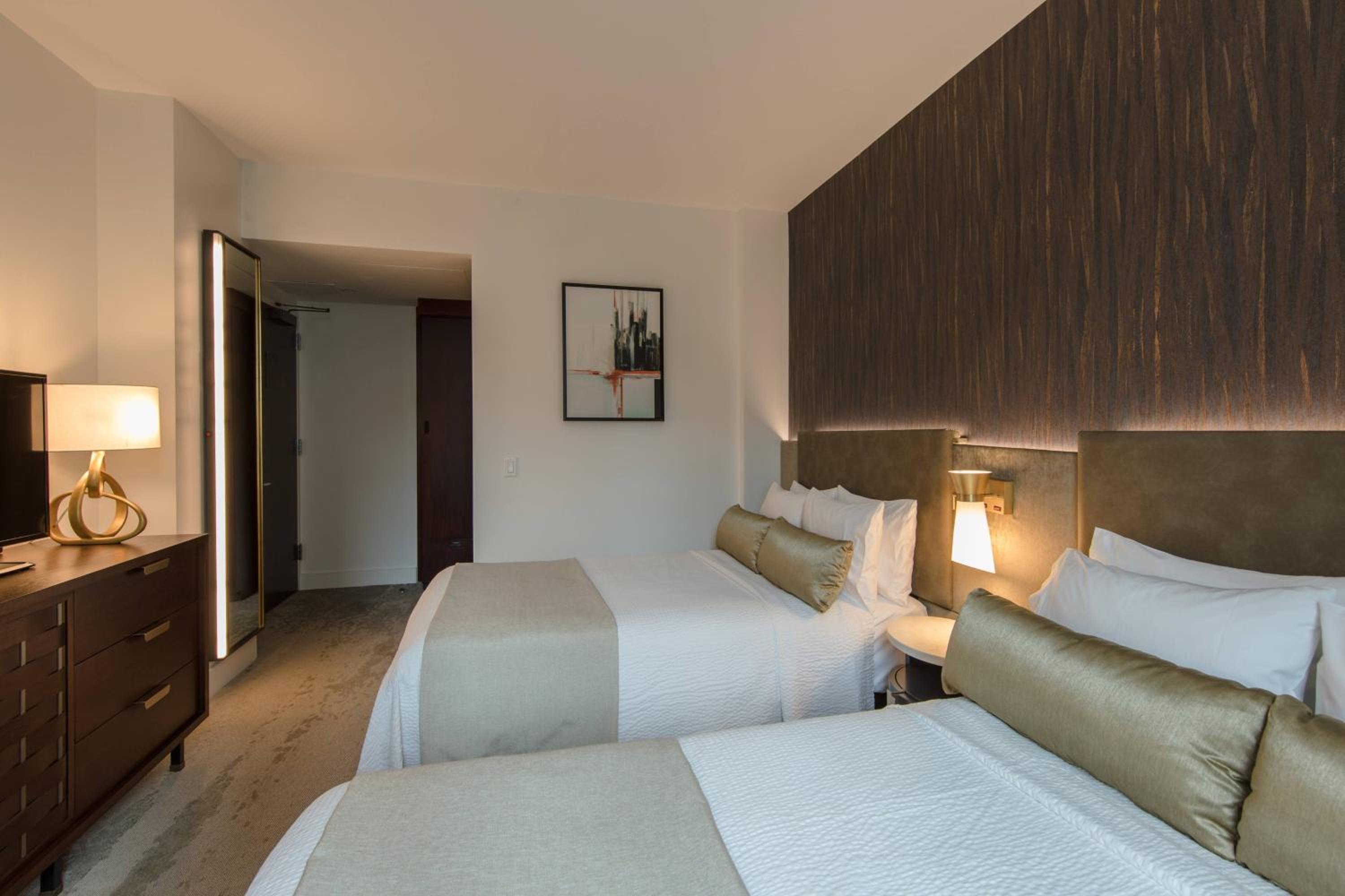 Room with Two Double Beds with City View