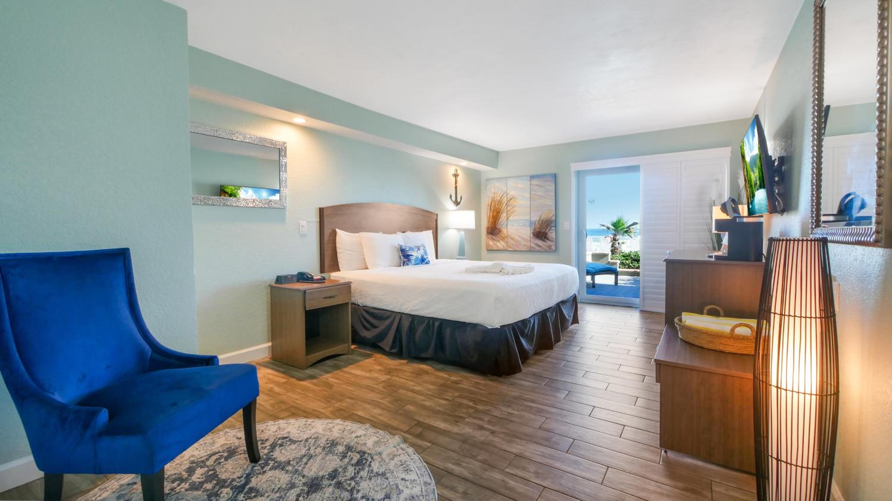 King Room Oceanfront with Balcony at Boardwalk Inn and Suites in Daytona Beach