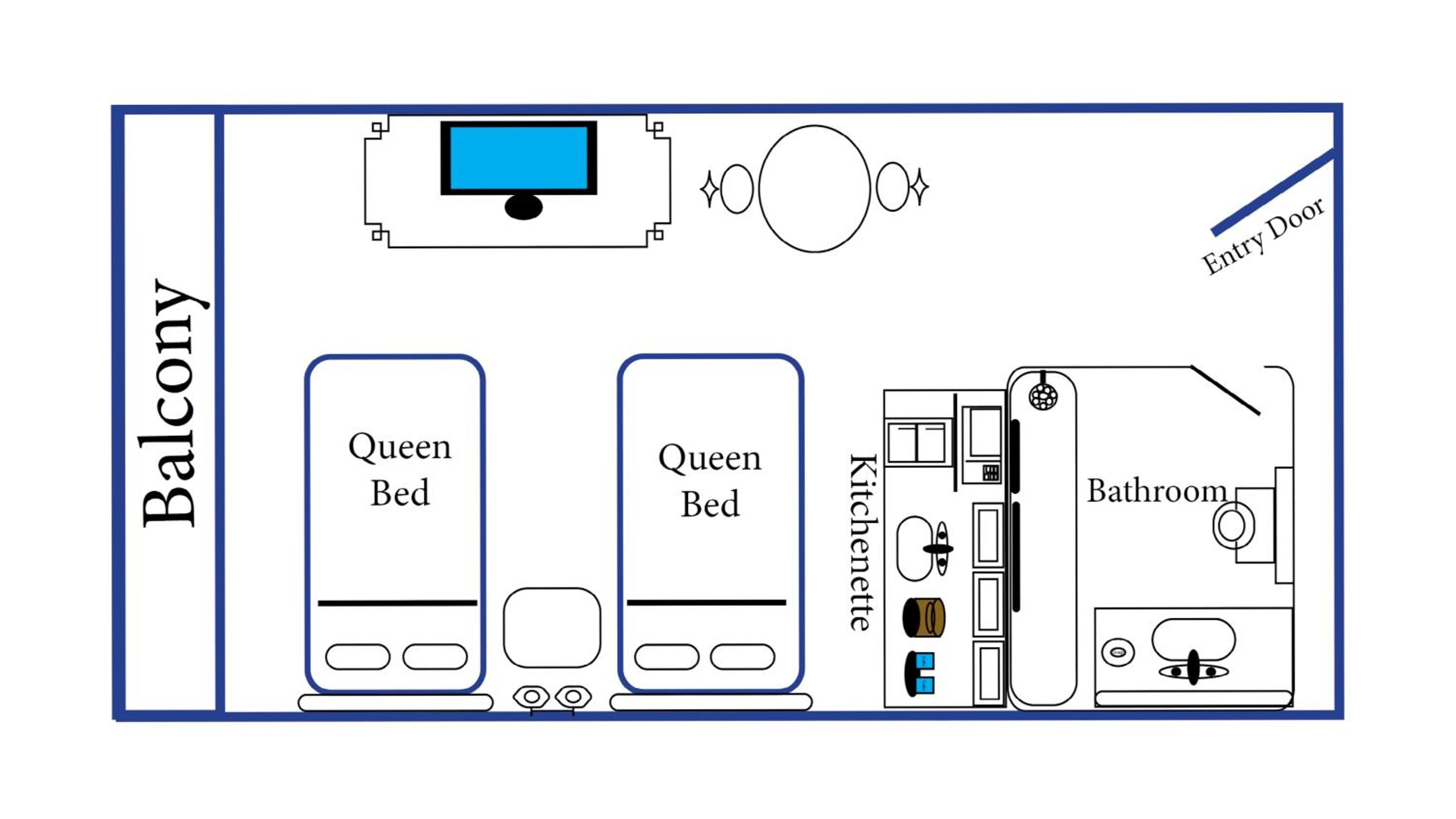 Standard View Room 2 Queens-Pet Friendly