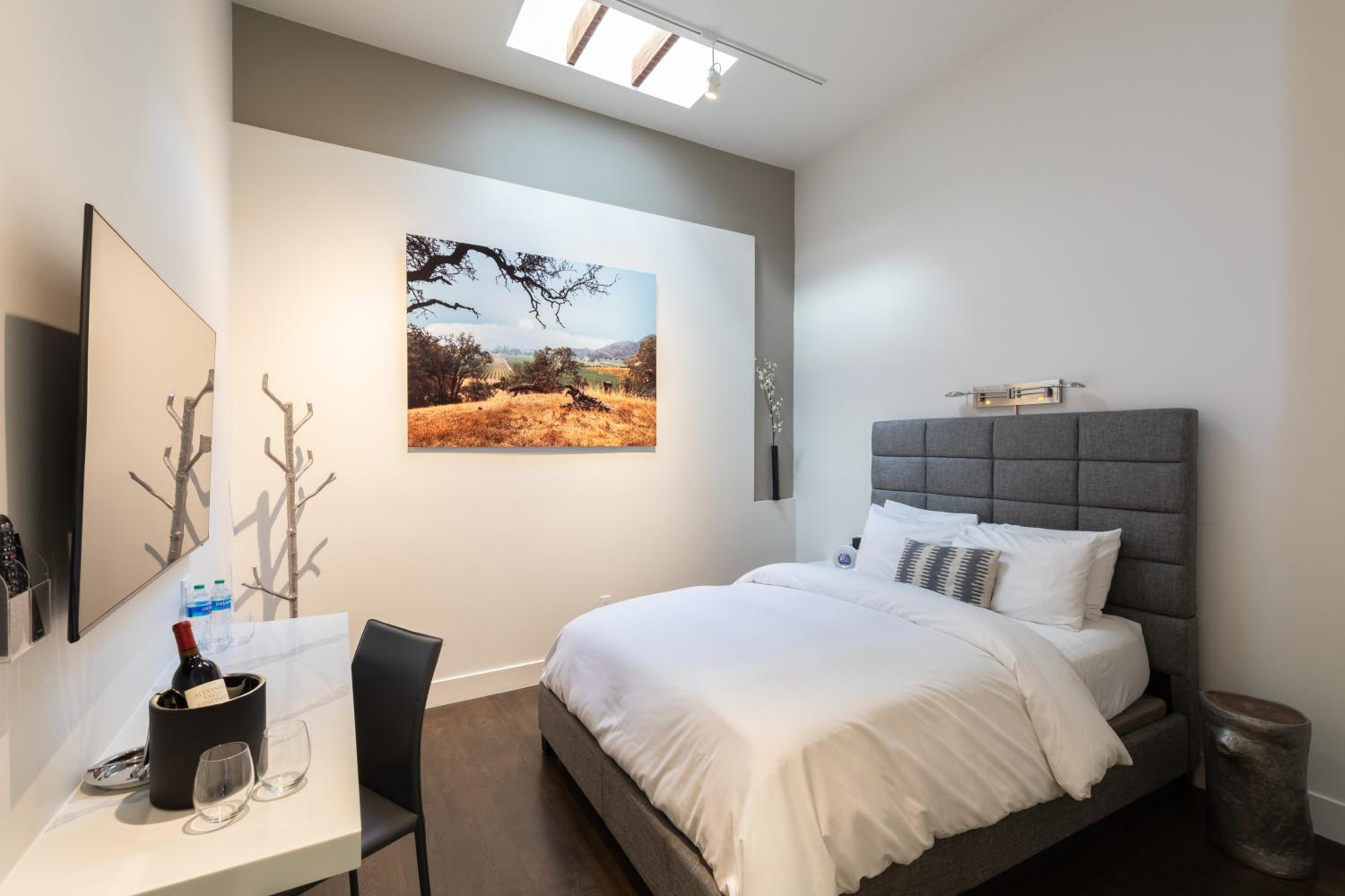 Courtyard Queen Room with Skylight (no window)