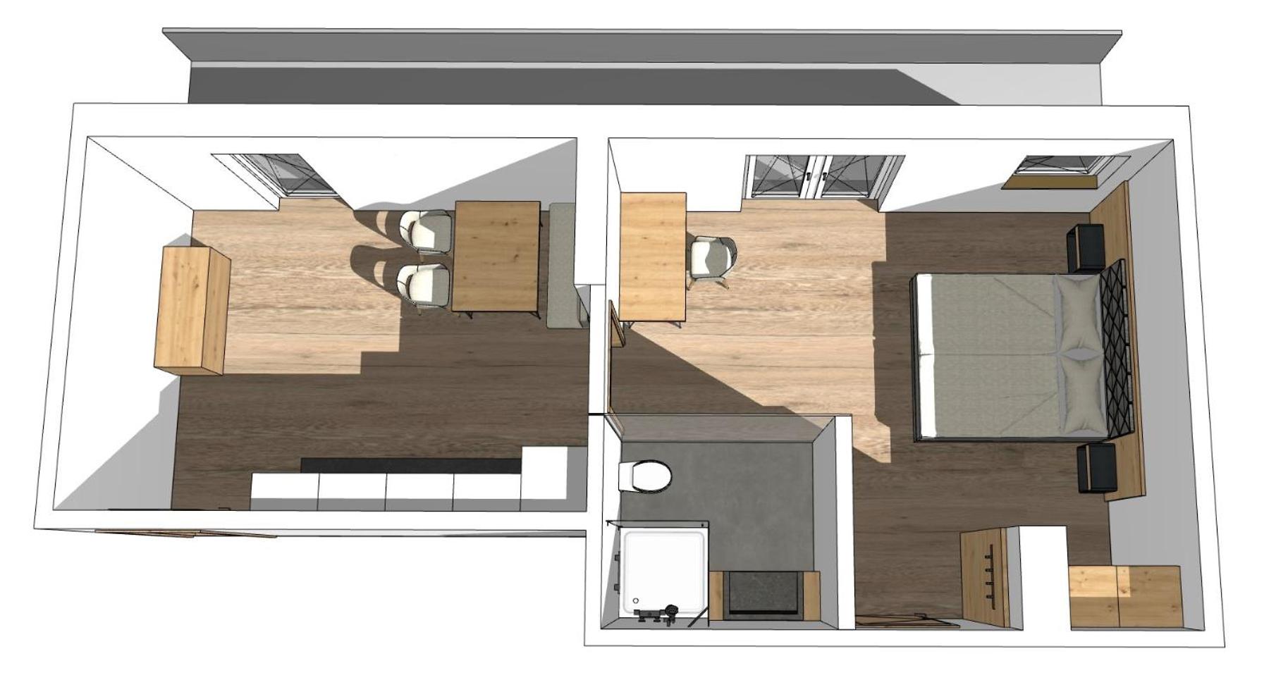 One-Bedroom Apartment with Balcony and Garden View photo 2