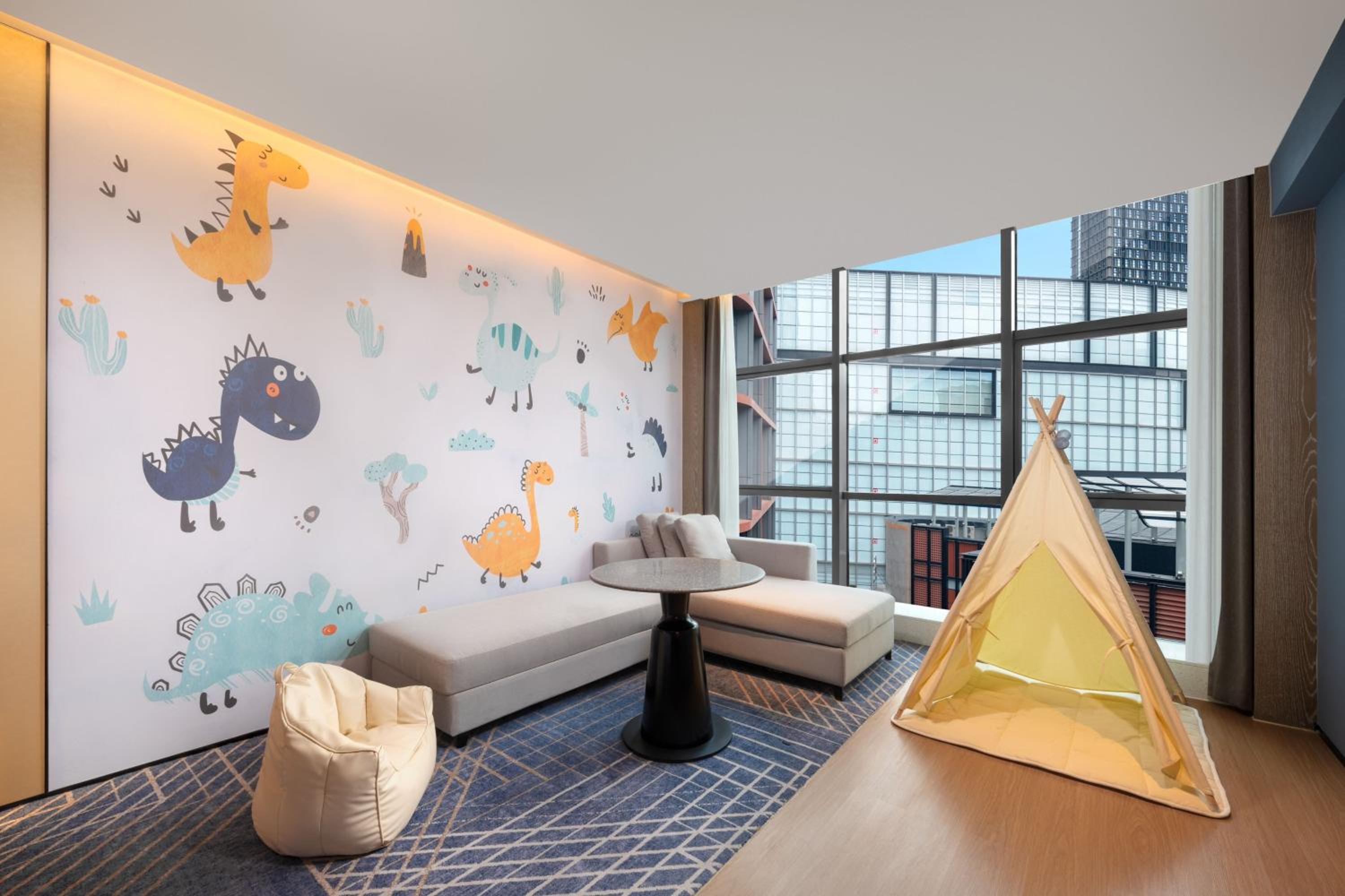Modern Family Room with City View - Photo 6