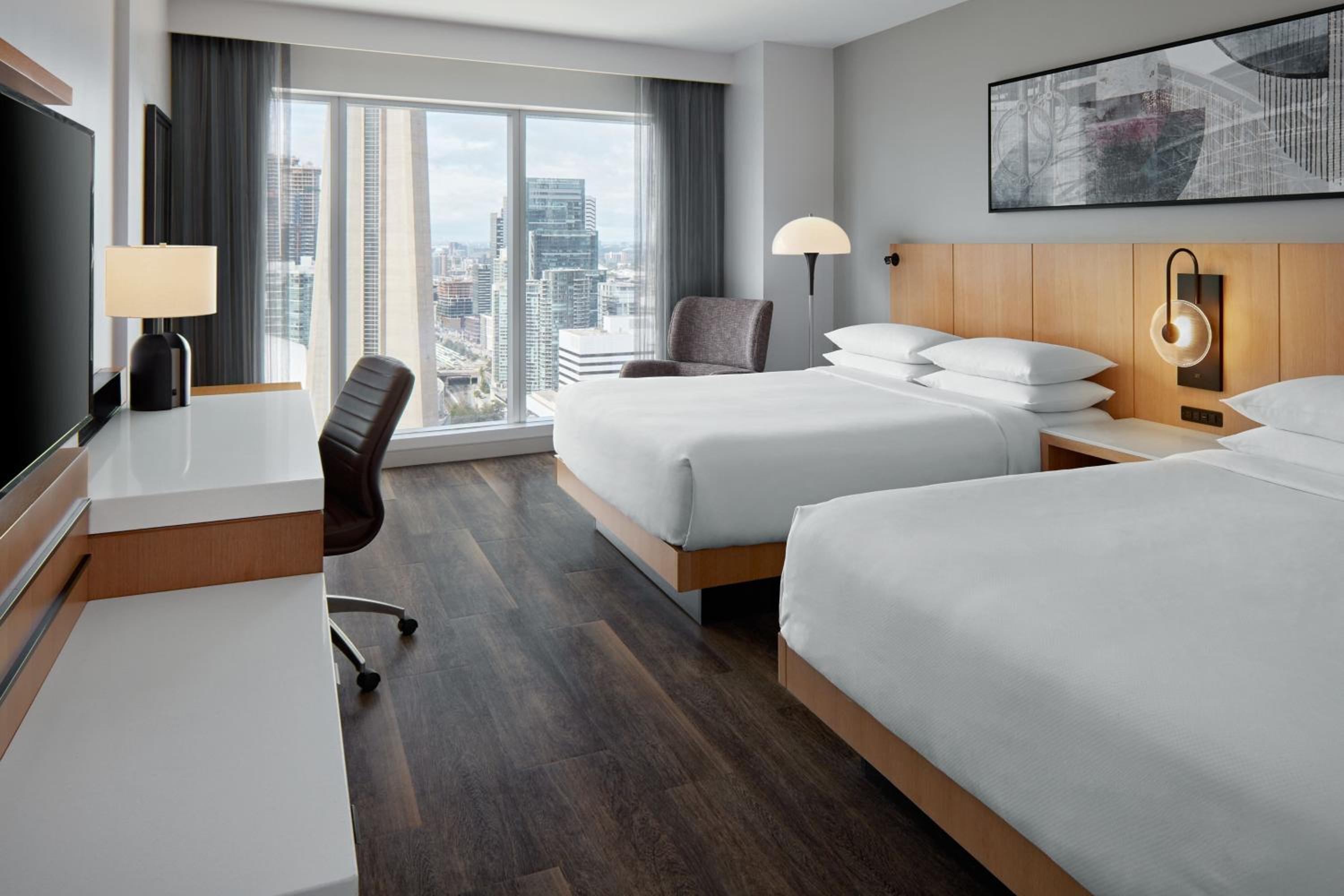 Guest Room with Two Queen Beds and Tower View