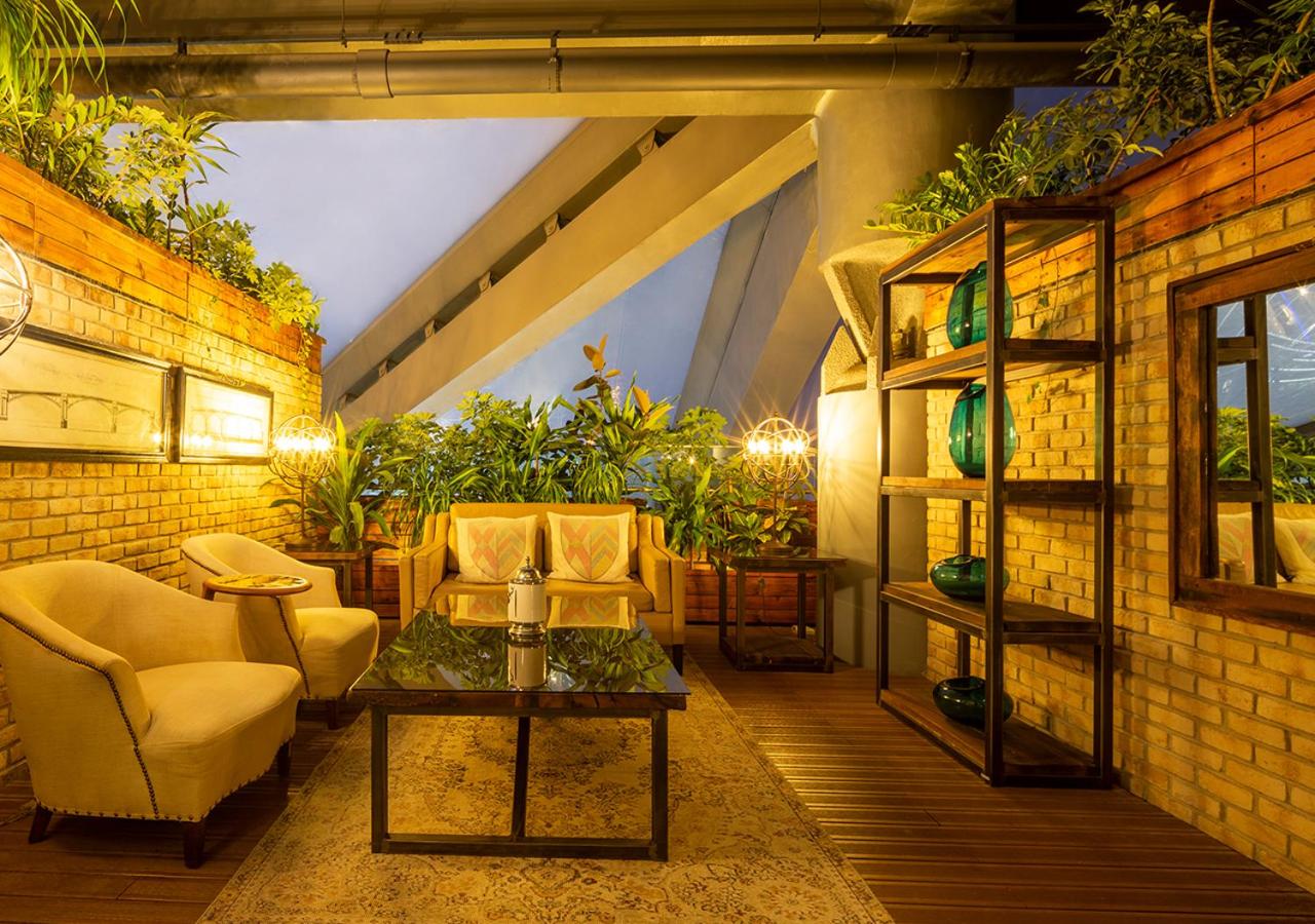 living room with a view of the city below?