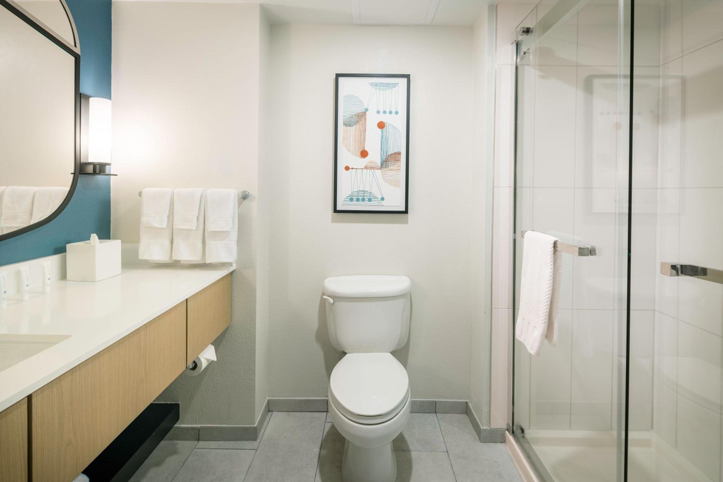 Deluxe King Room with Mobility Accessible Roll-In Shower and Skyline View thumbnail 5