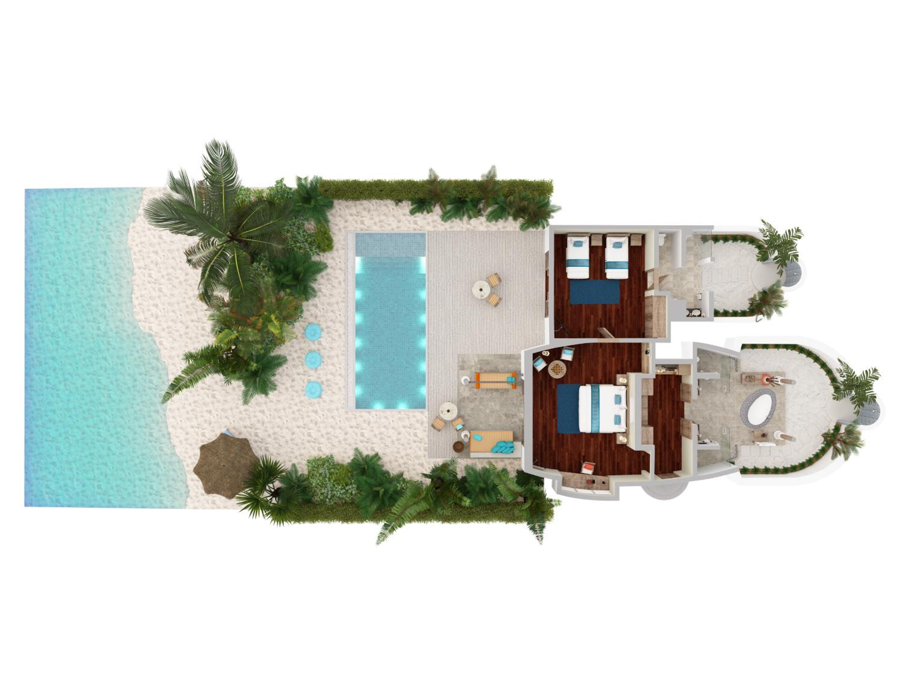Two Bedroom Family Beach Pool Villa photo 2
