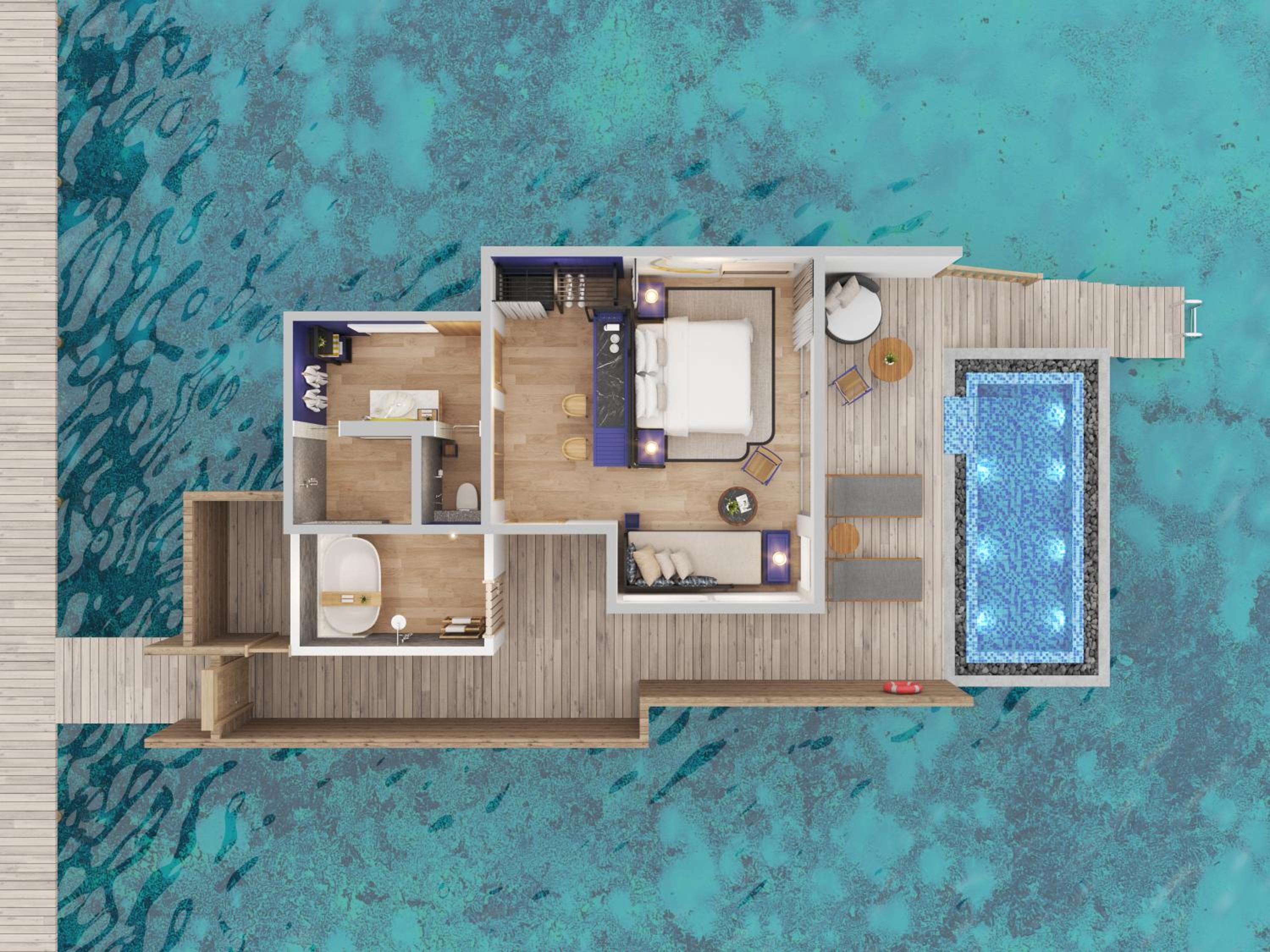 Over Water Pool Villa