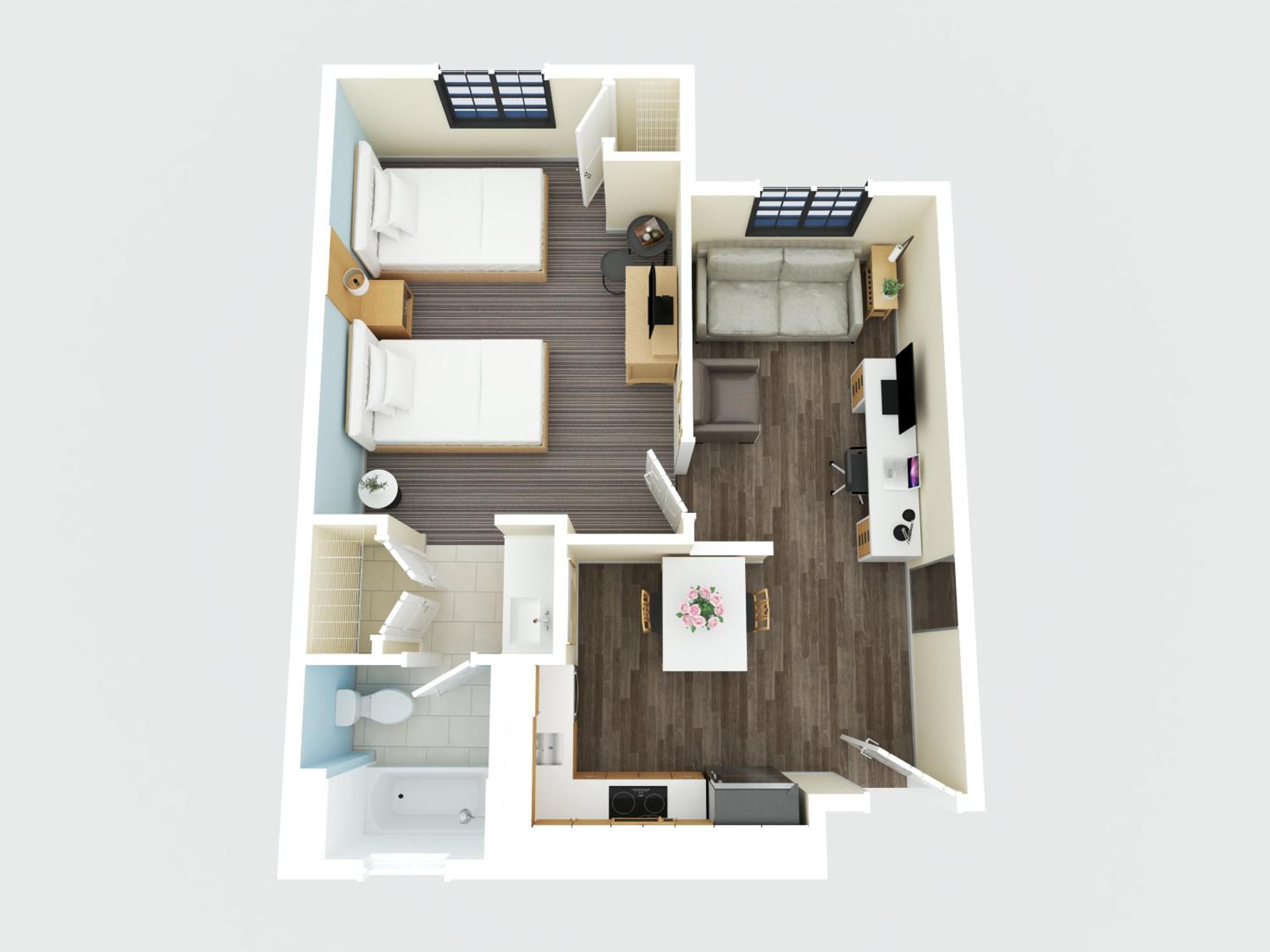 One-Bedroom Double Suite - Photo 6