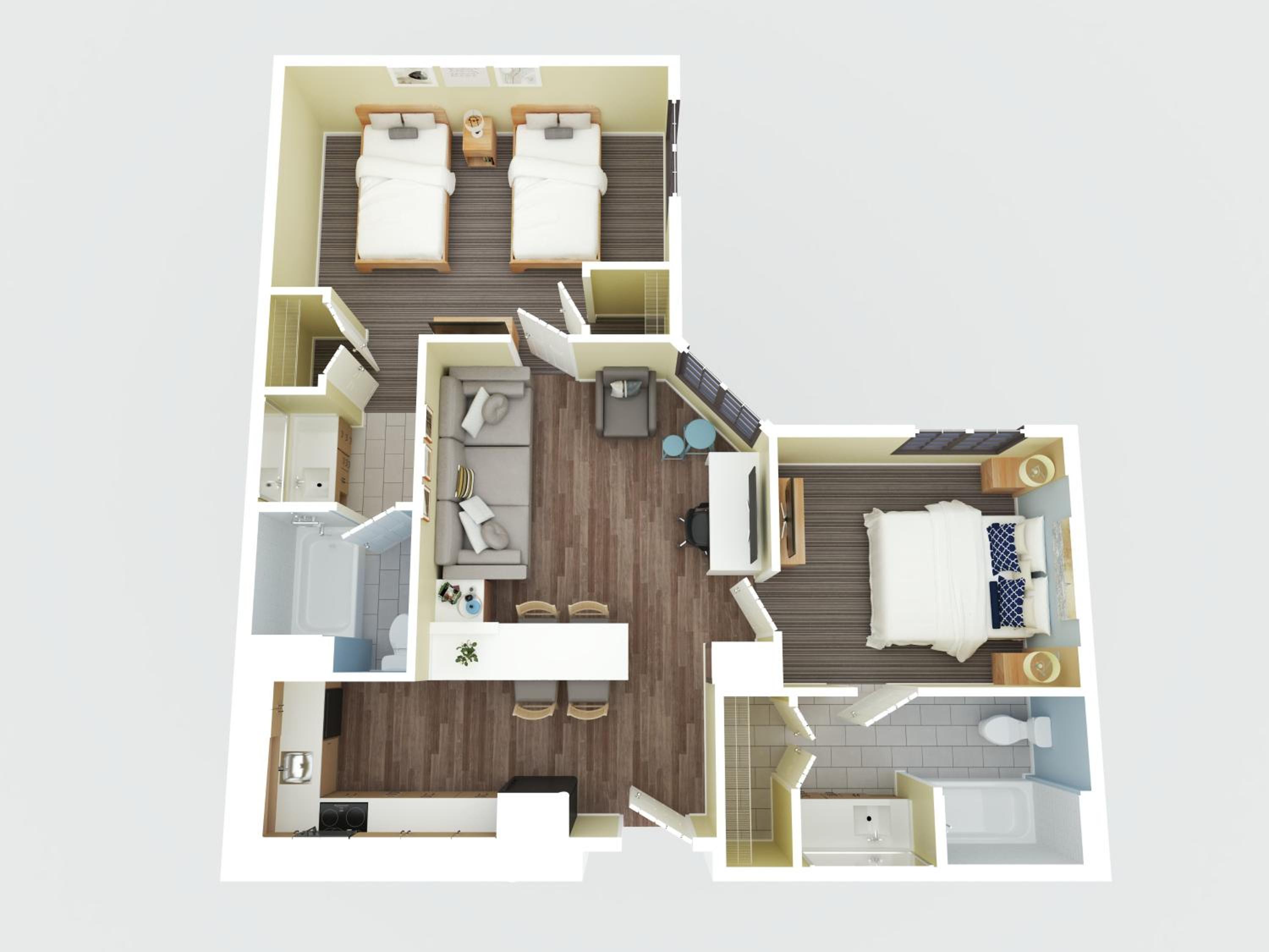 Two-Bedroom Suite with One King Bed and Two Queen Beds - Photo 31