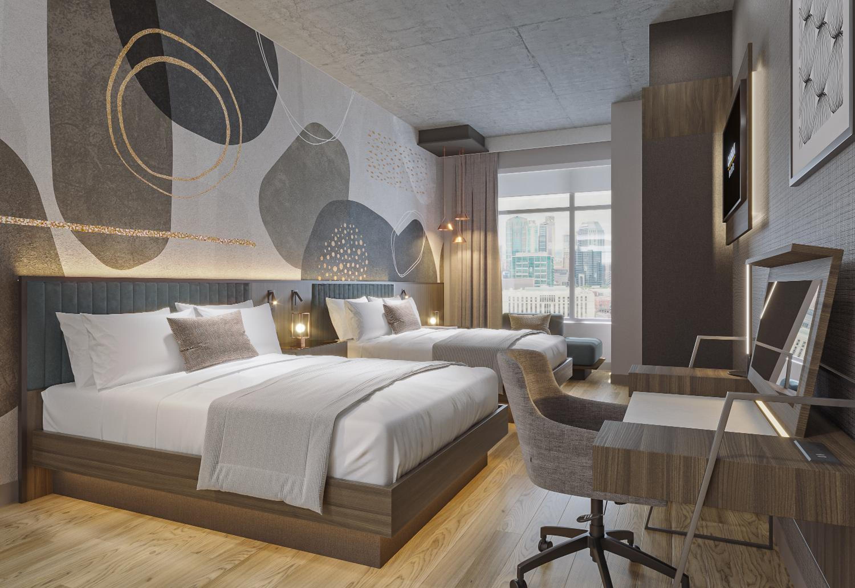 Queen Room with Two Queen Beds City View  - Photo 3