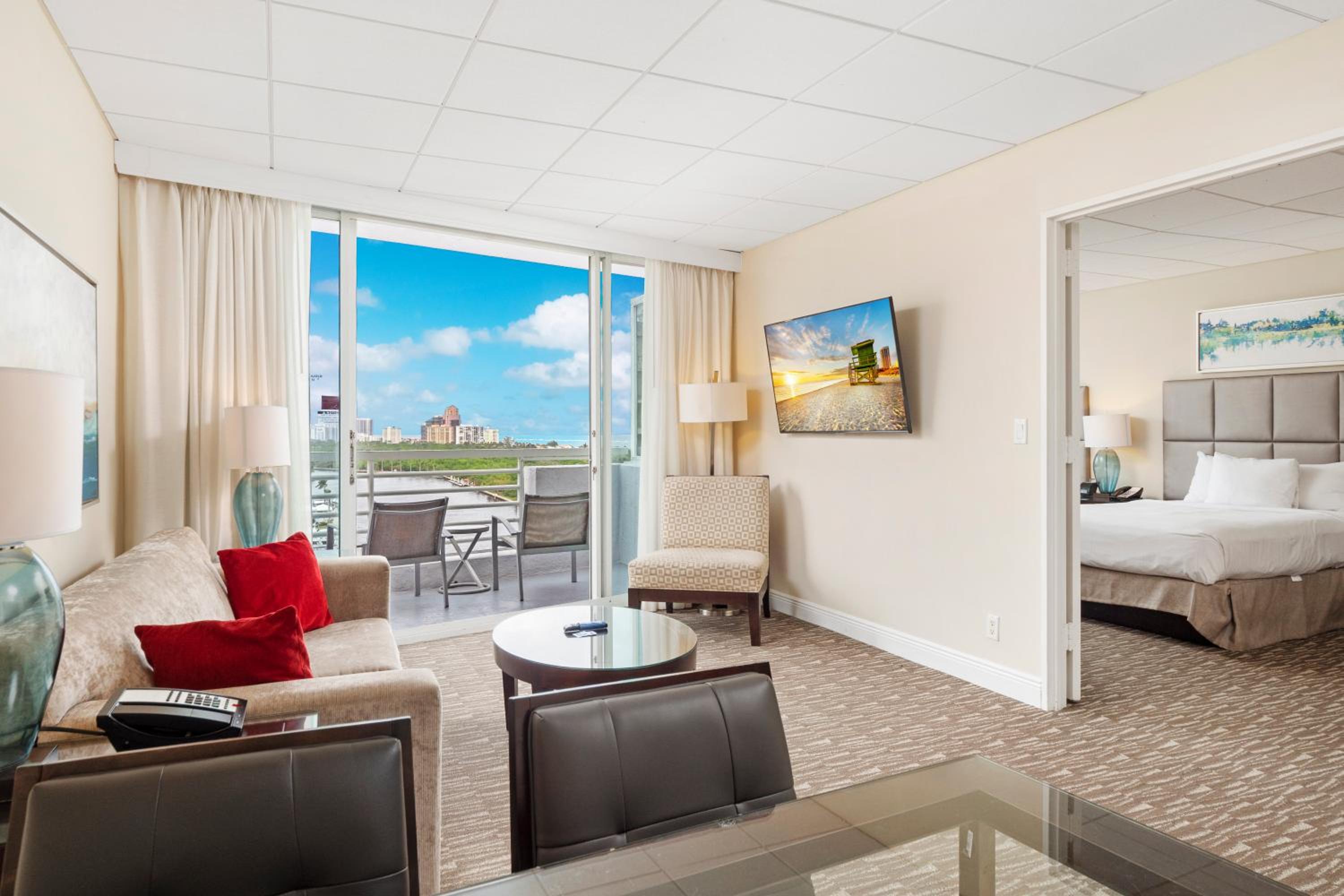 Queen Suite with Balcony and Pool View