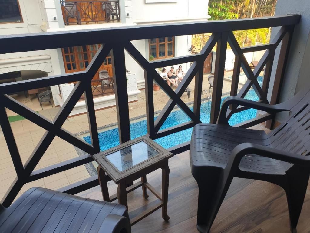 Studio with balcony pool view