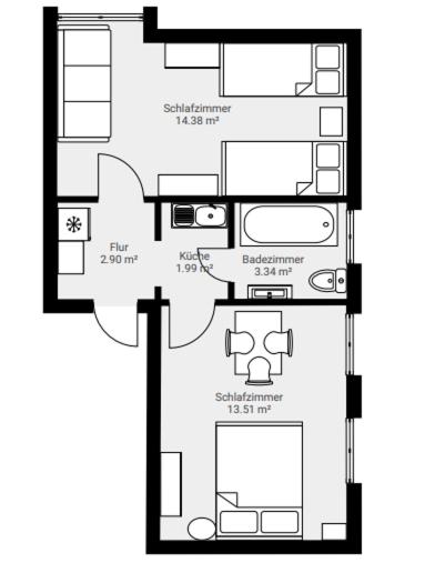 Two-Bedroom Apartment photo 2