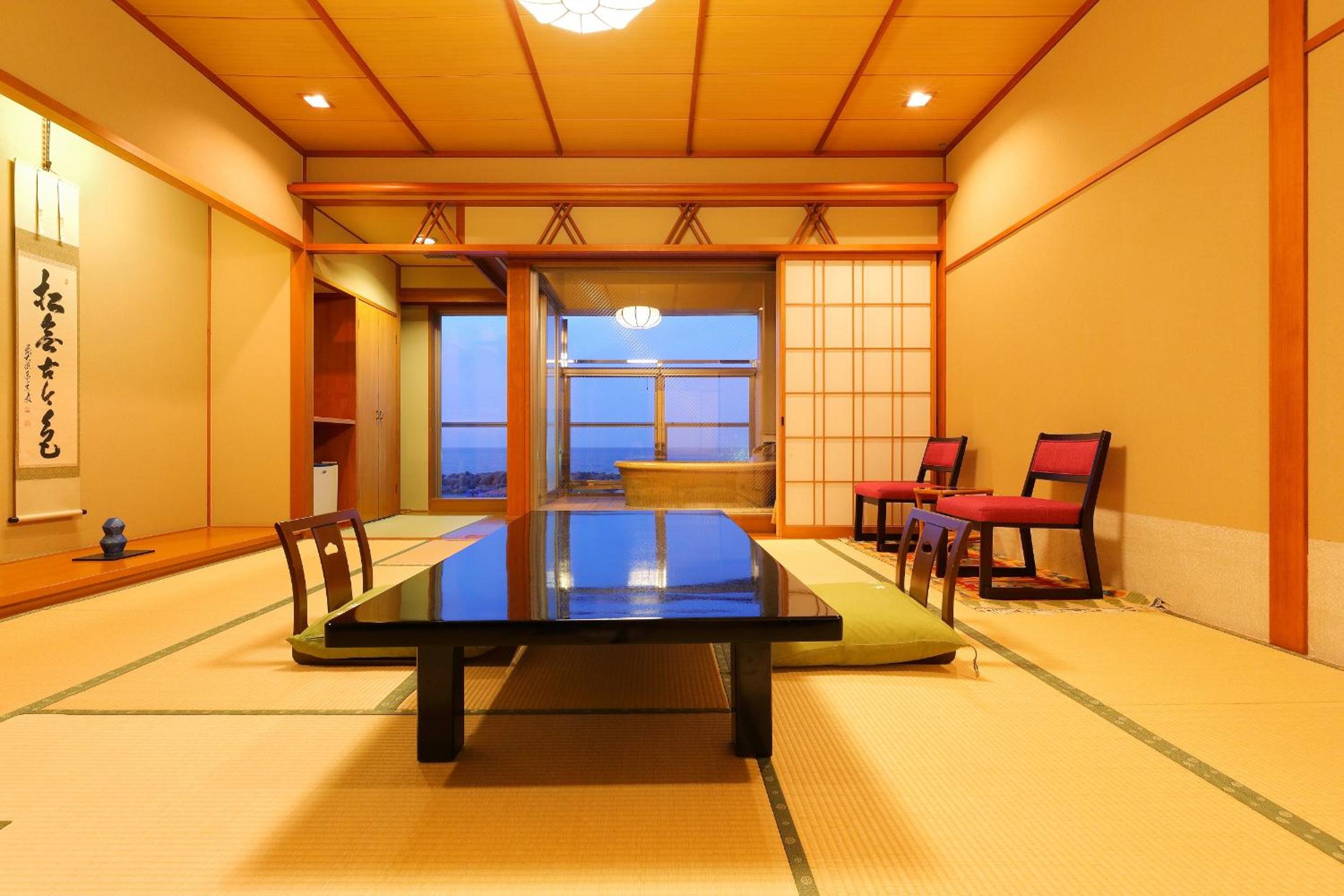 Japanese-Style Room With Open Air Bath And Sea View