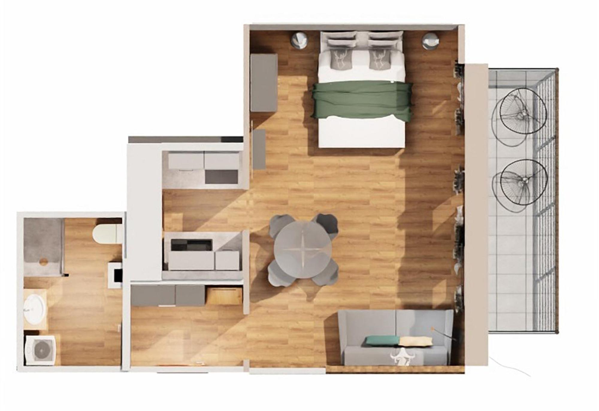 Studio Apartment photo 2