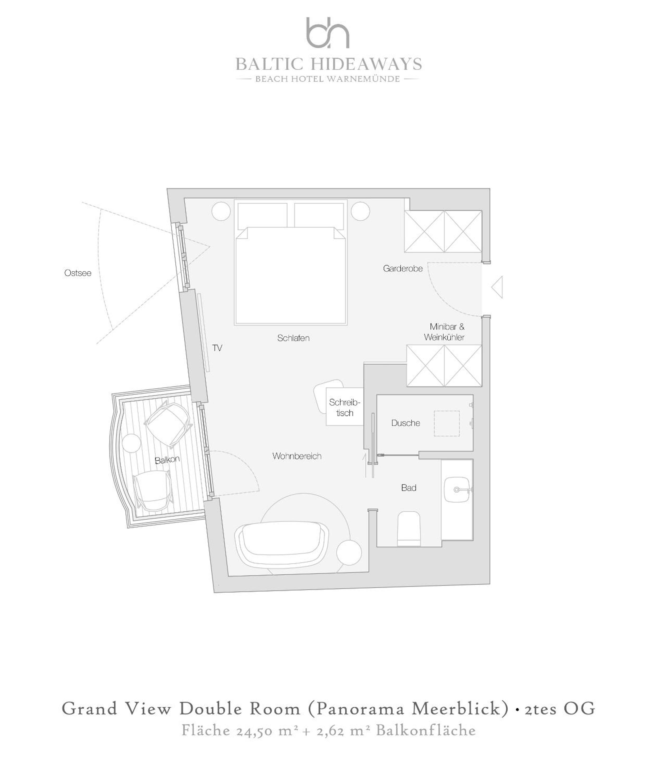 Grand View Double Room mit Panorama Meerblick