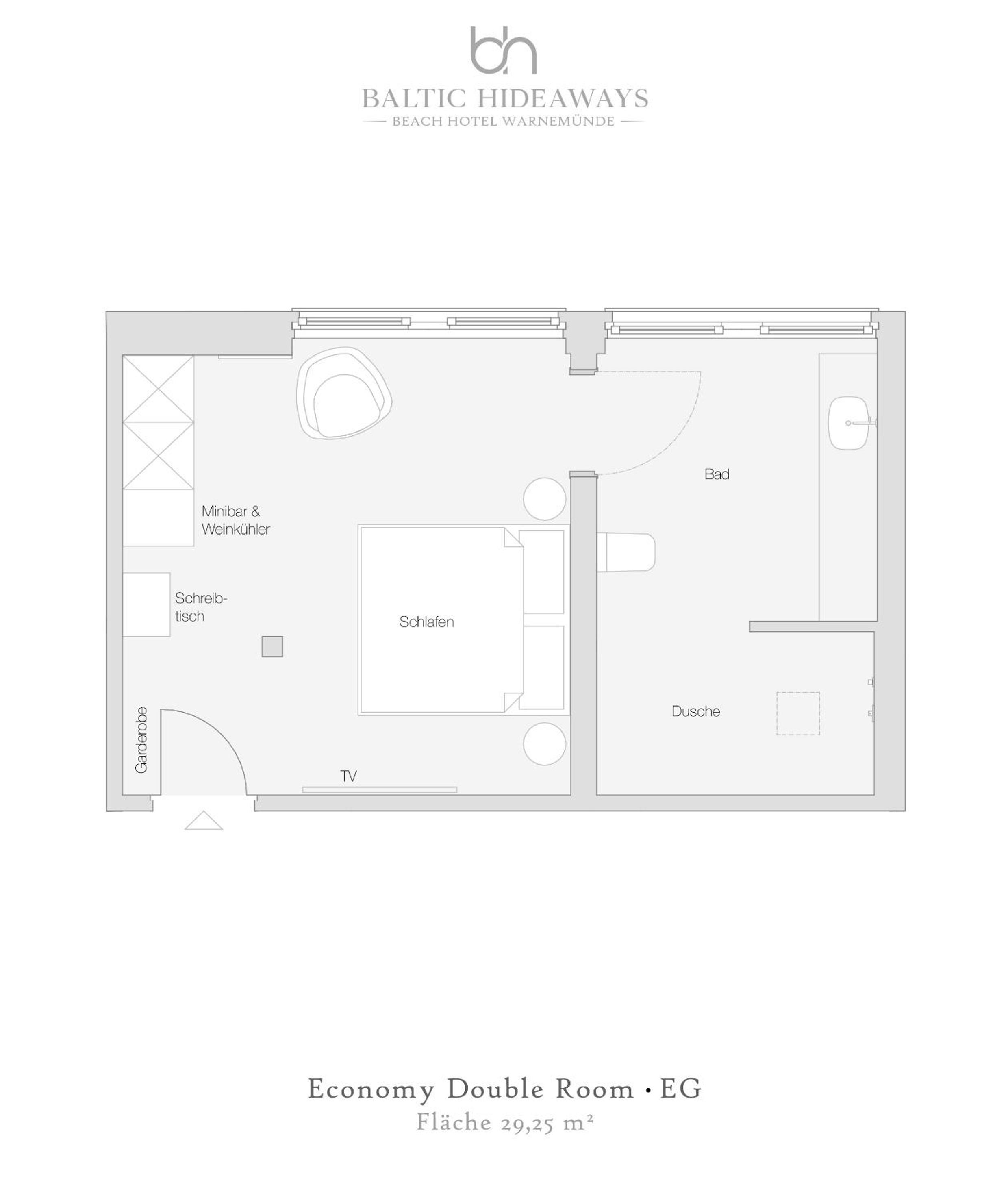 Economy Double Room Erdgeschoss