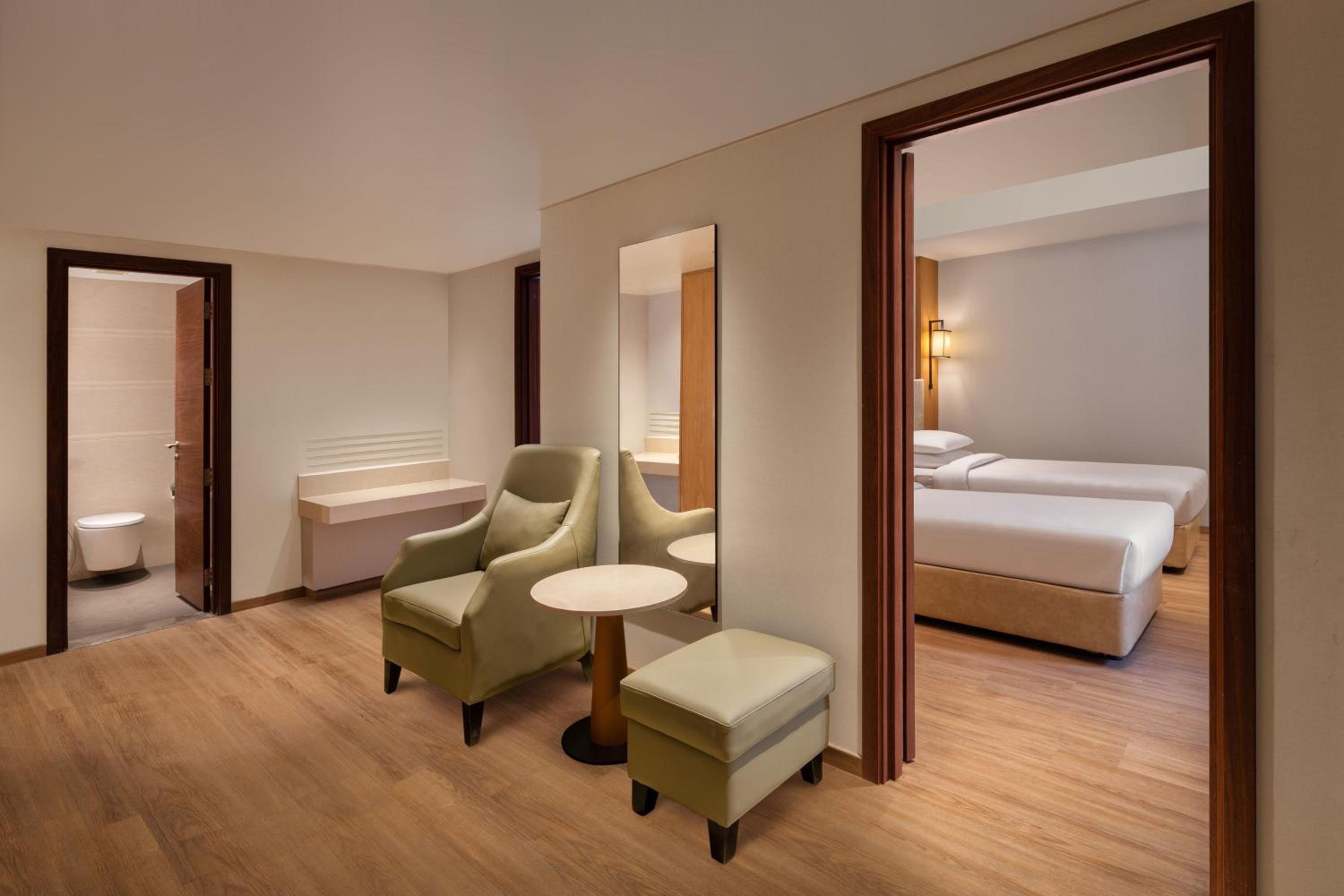 Two-Bedroom Family Suite with City View