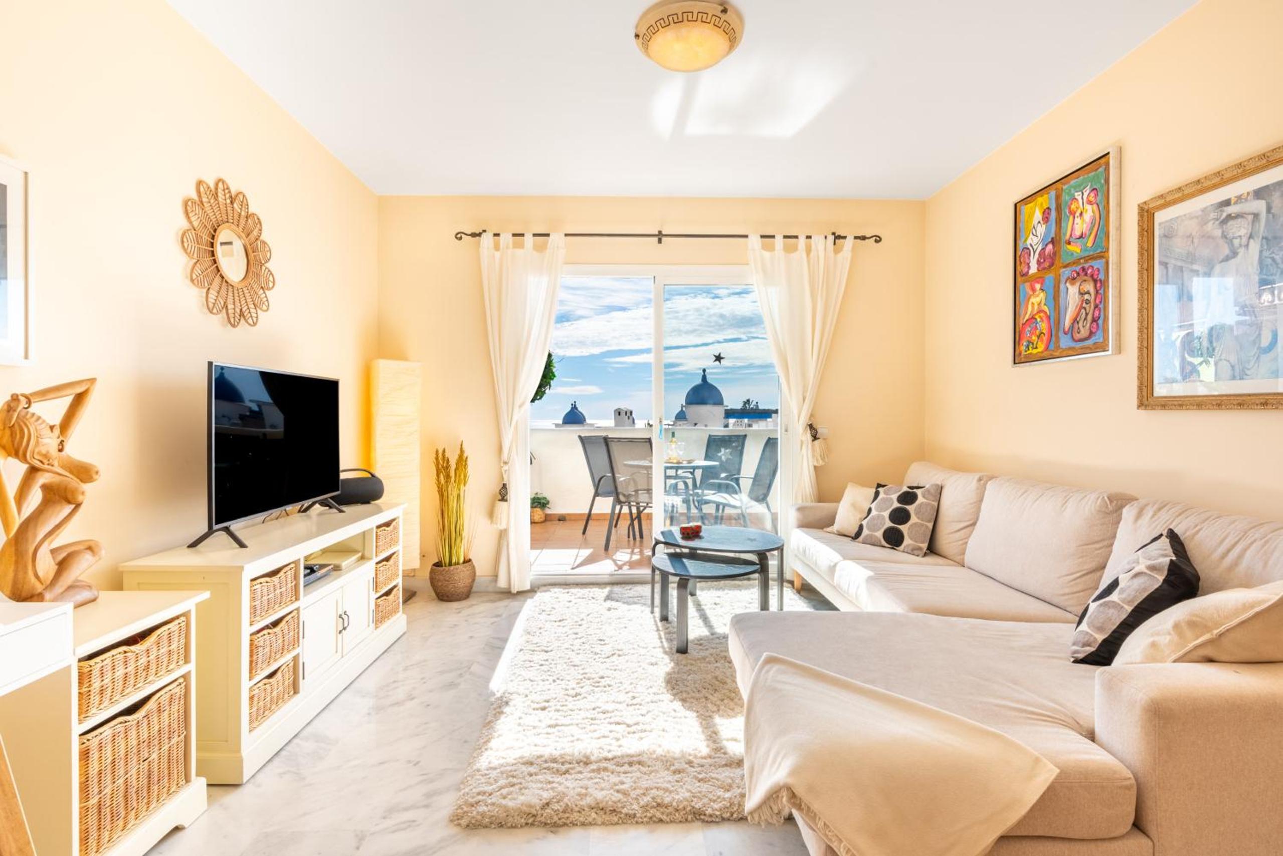 Apartamento con vista a la piscina