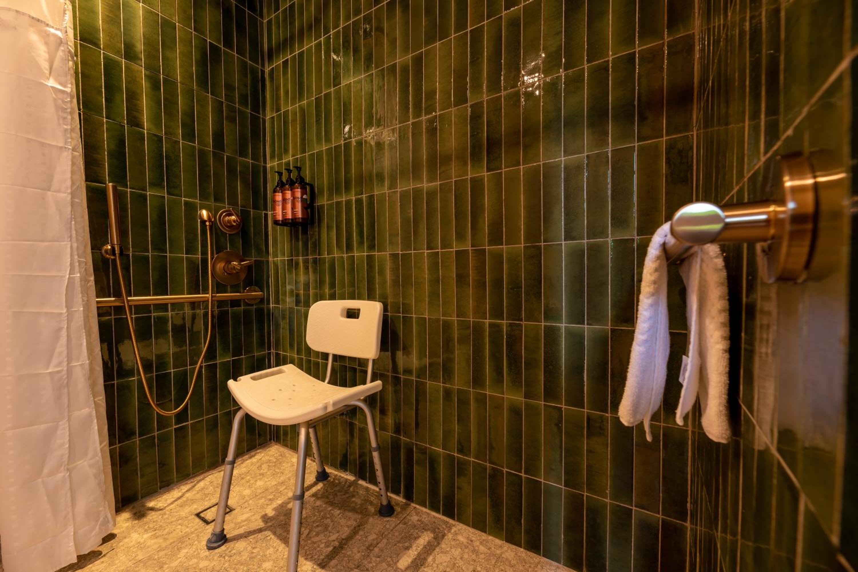 Queen Room with Mobility/Hearing Accessible 3X3 Shower - Photo 6