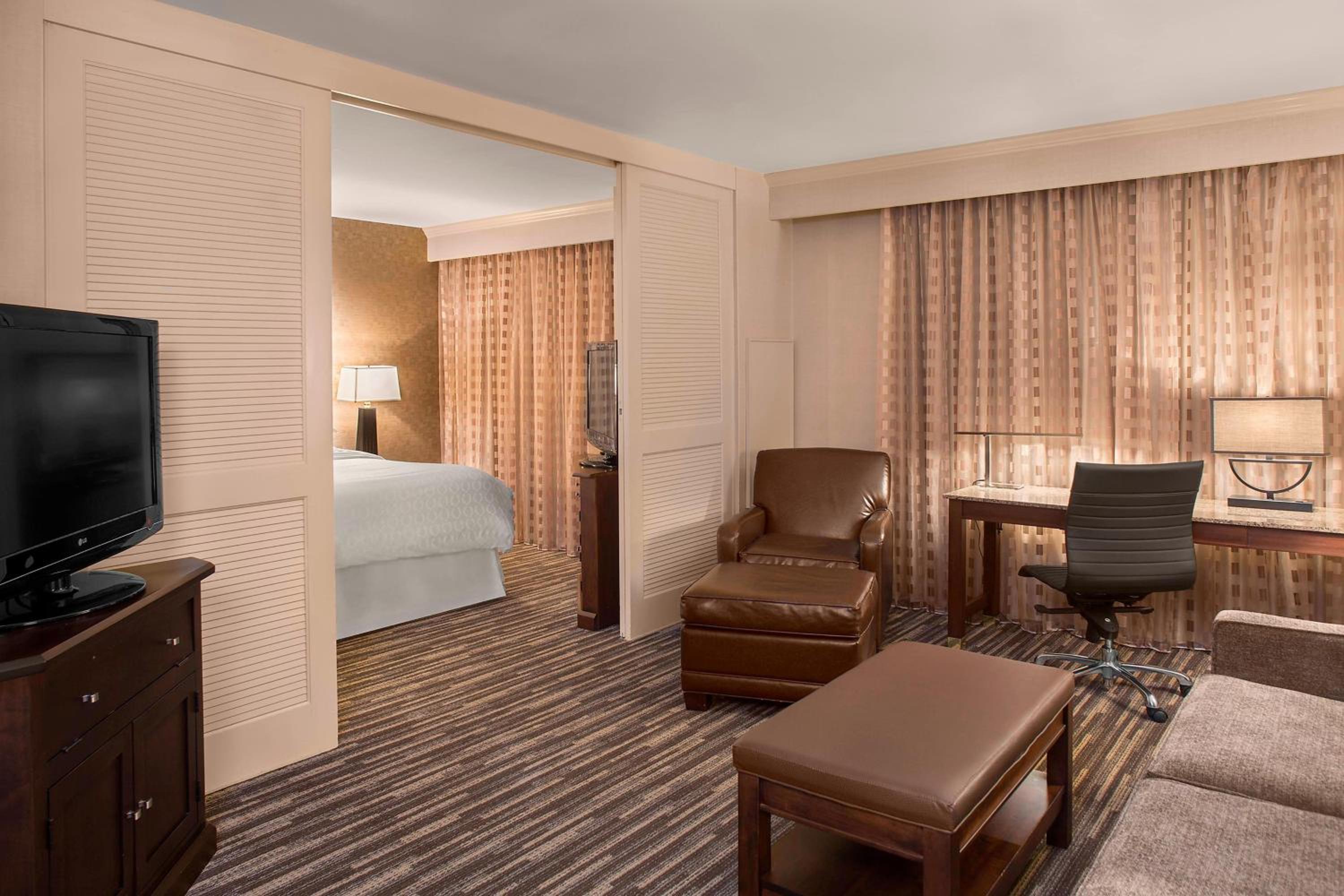 One-Bedroom King Suite with Sofa Bed and River View - Mobility Accessible with Roll-in Shower