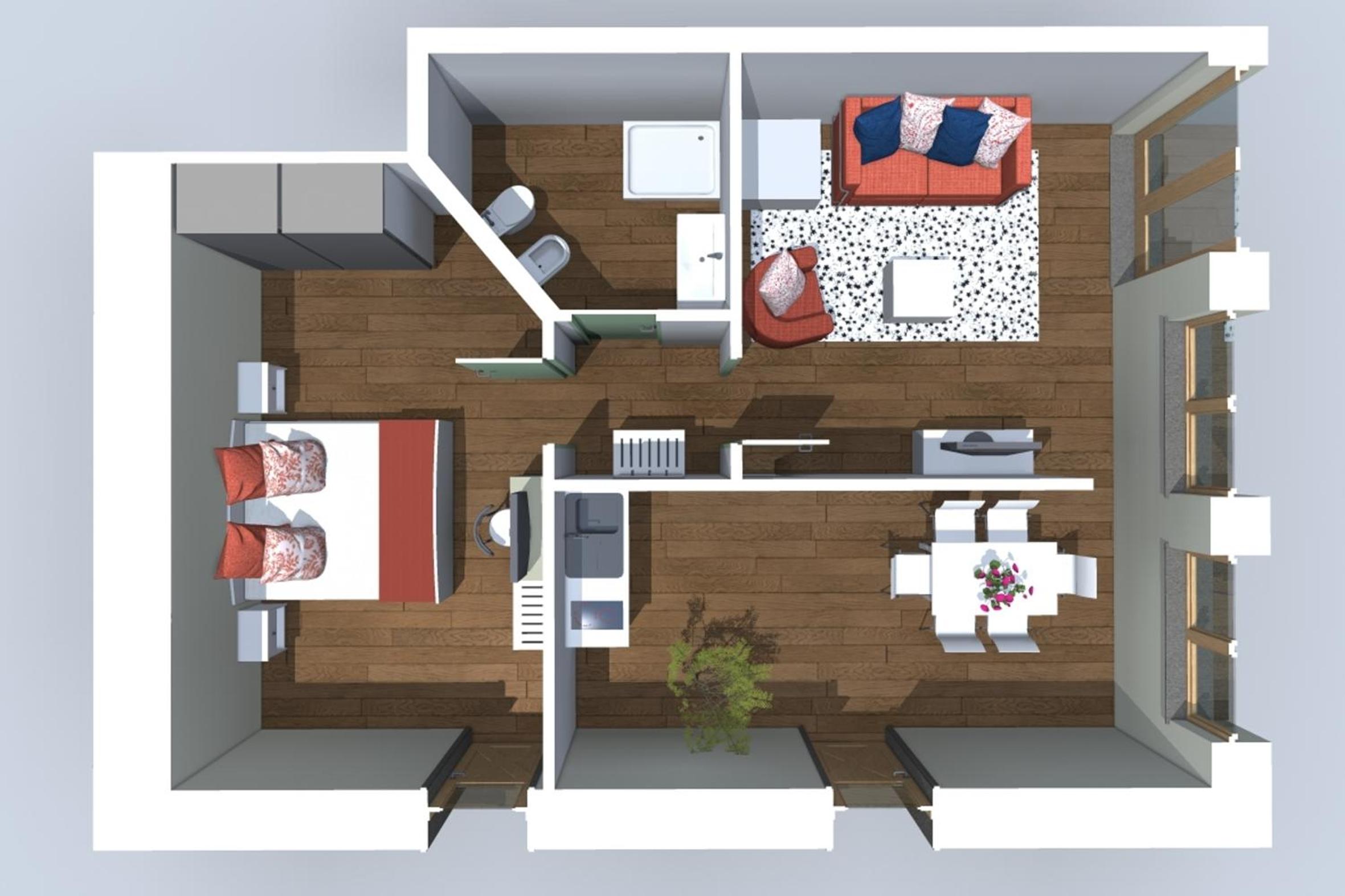 One-Bedroom Apartment - Ground Floor with Mountain View photo 3