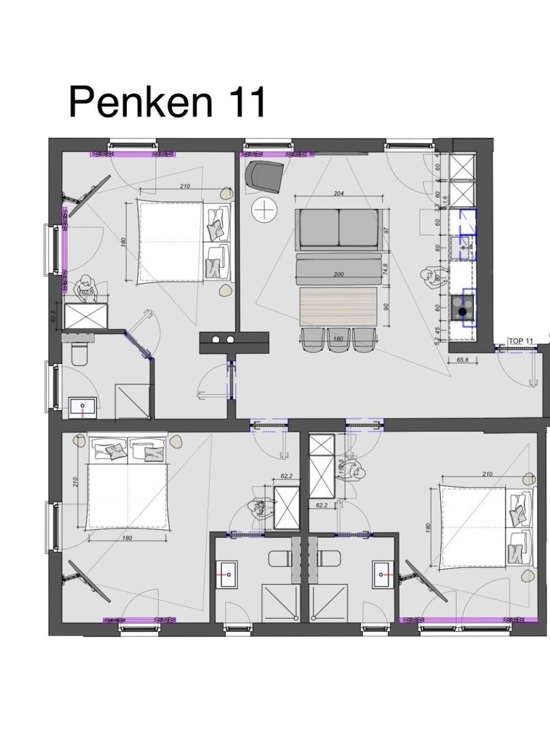 Three-Bedroom Apartment