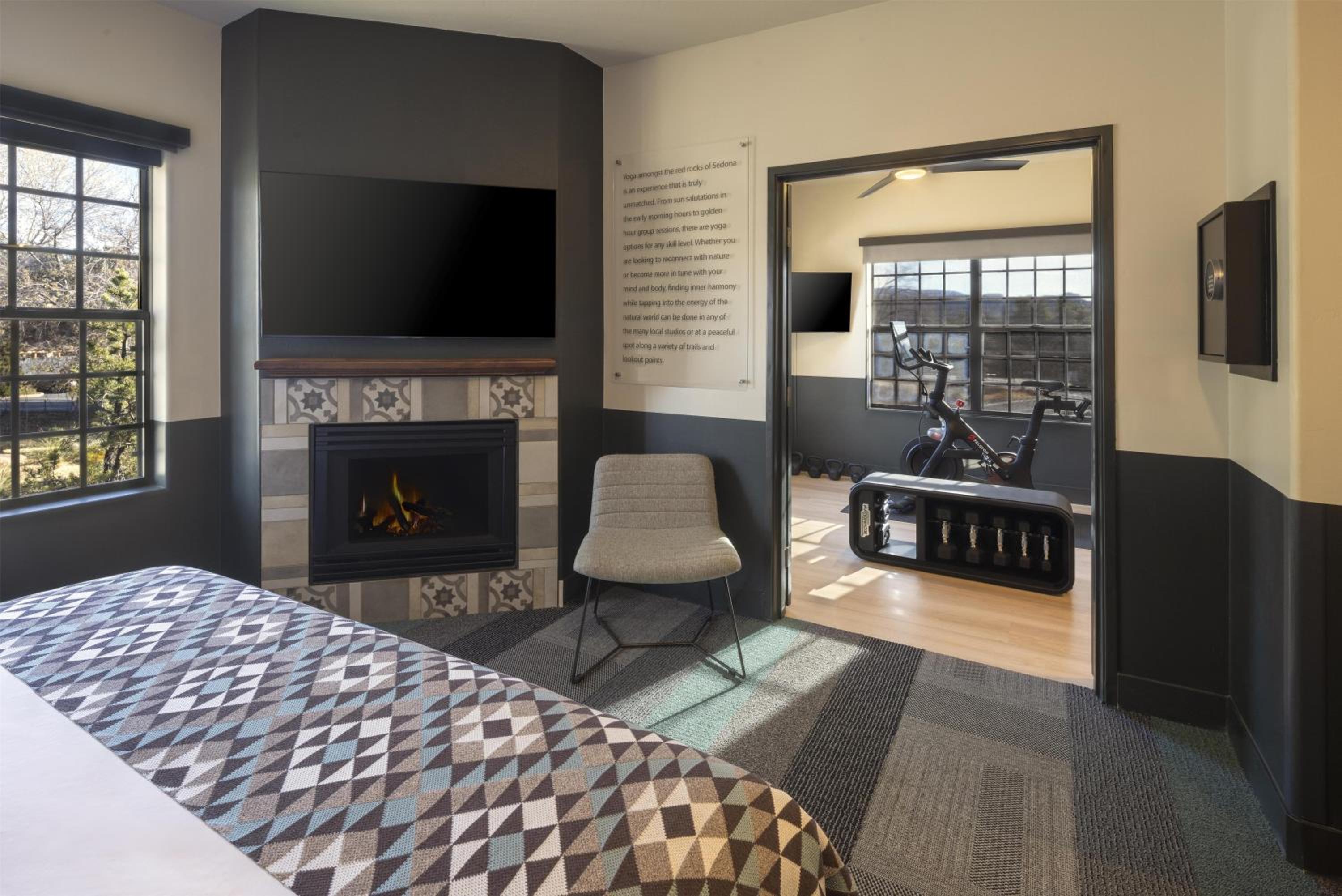 King Suite with Peloton Bike