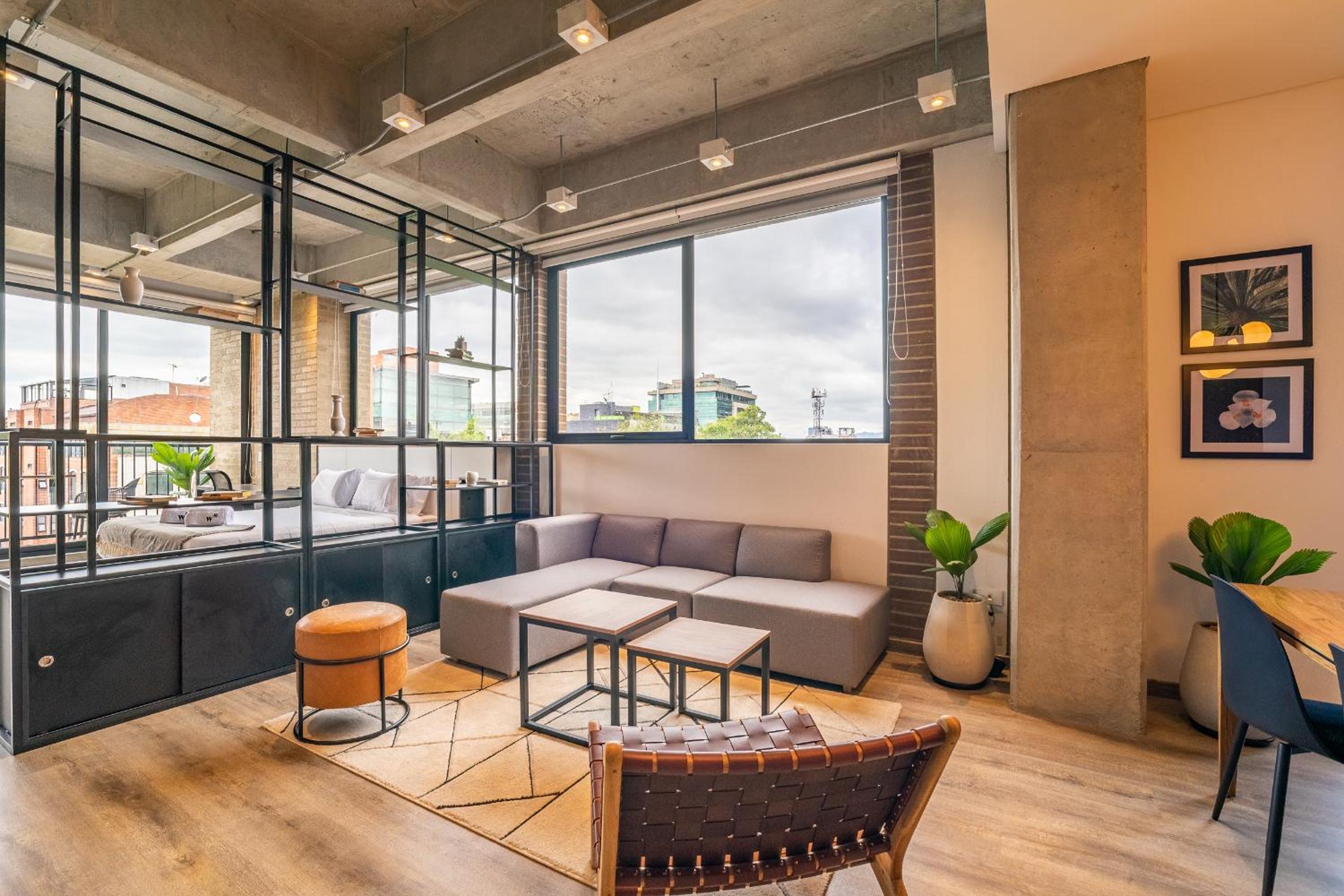 One-Bedroom Loft Apartment with Balcony
