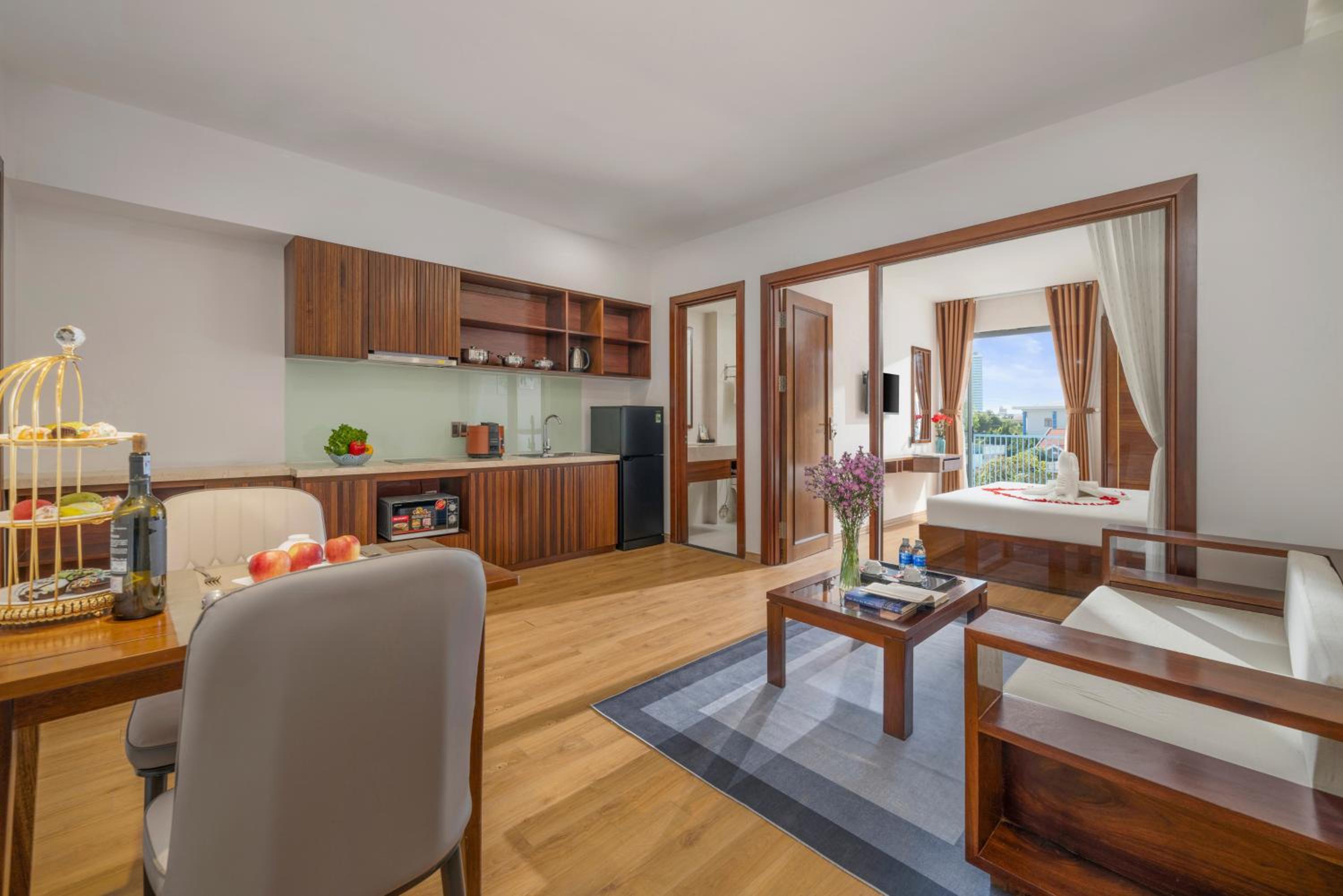 One-Bedroom Apartment with Balcony and City View